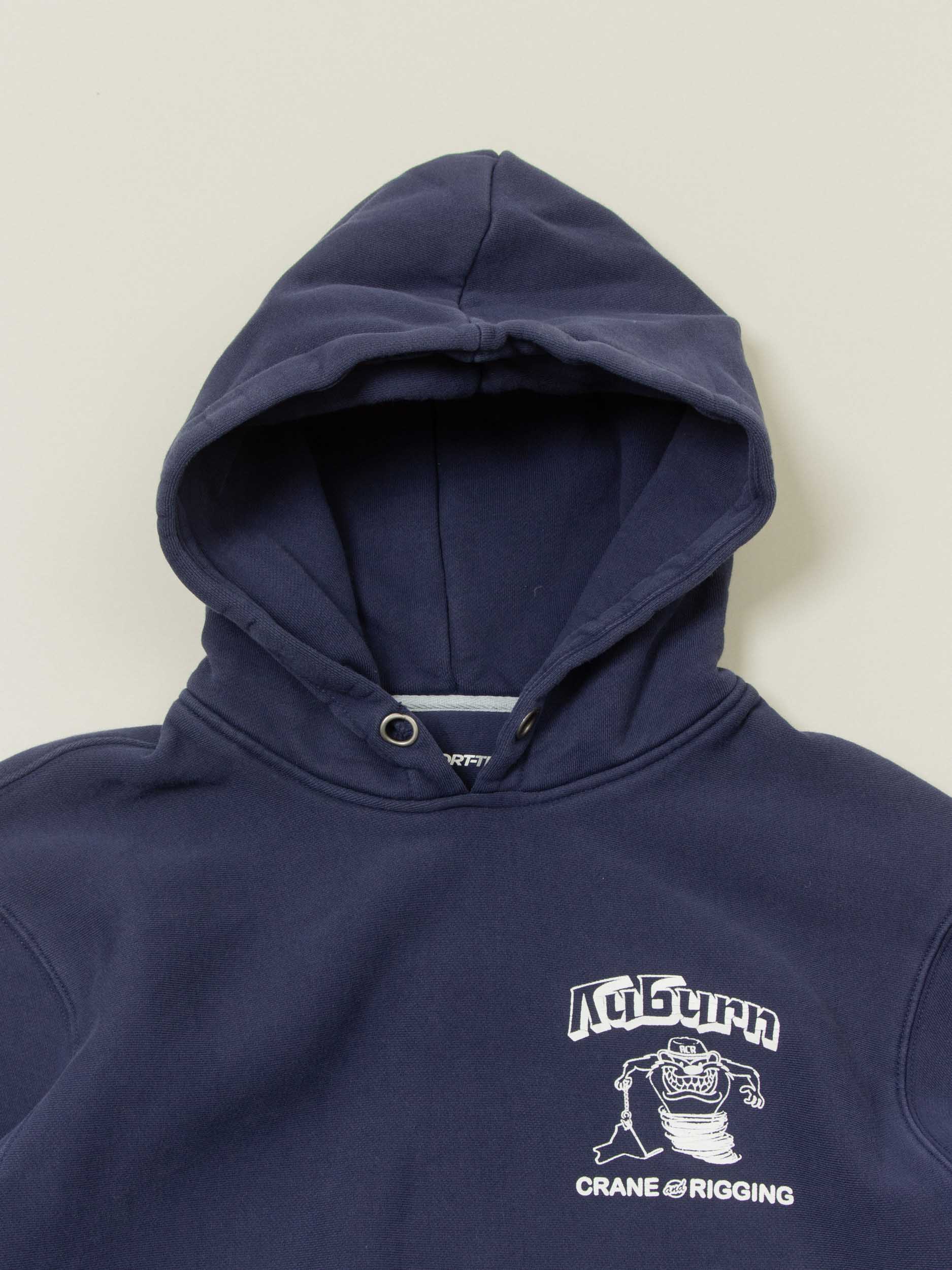 2000s 'Auburn Crane and Rigging' Heavyweight Hoodie (L) - Image 2