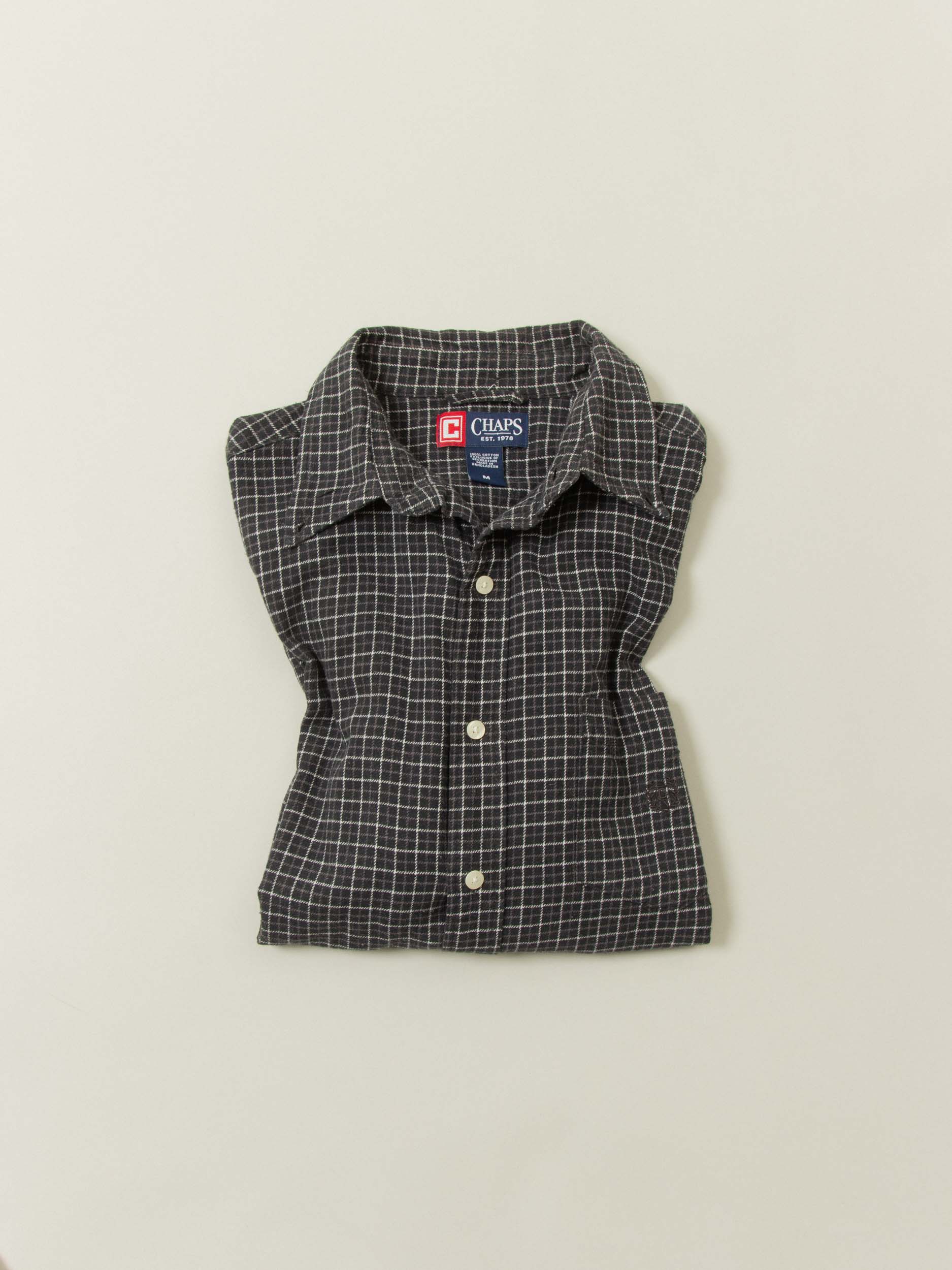 2000s Chaps Button-Down Flannel Shirt (M) - Image 6
