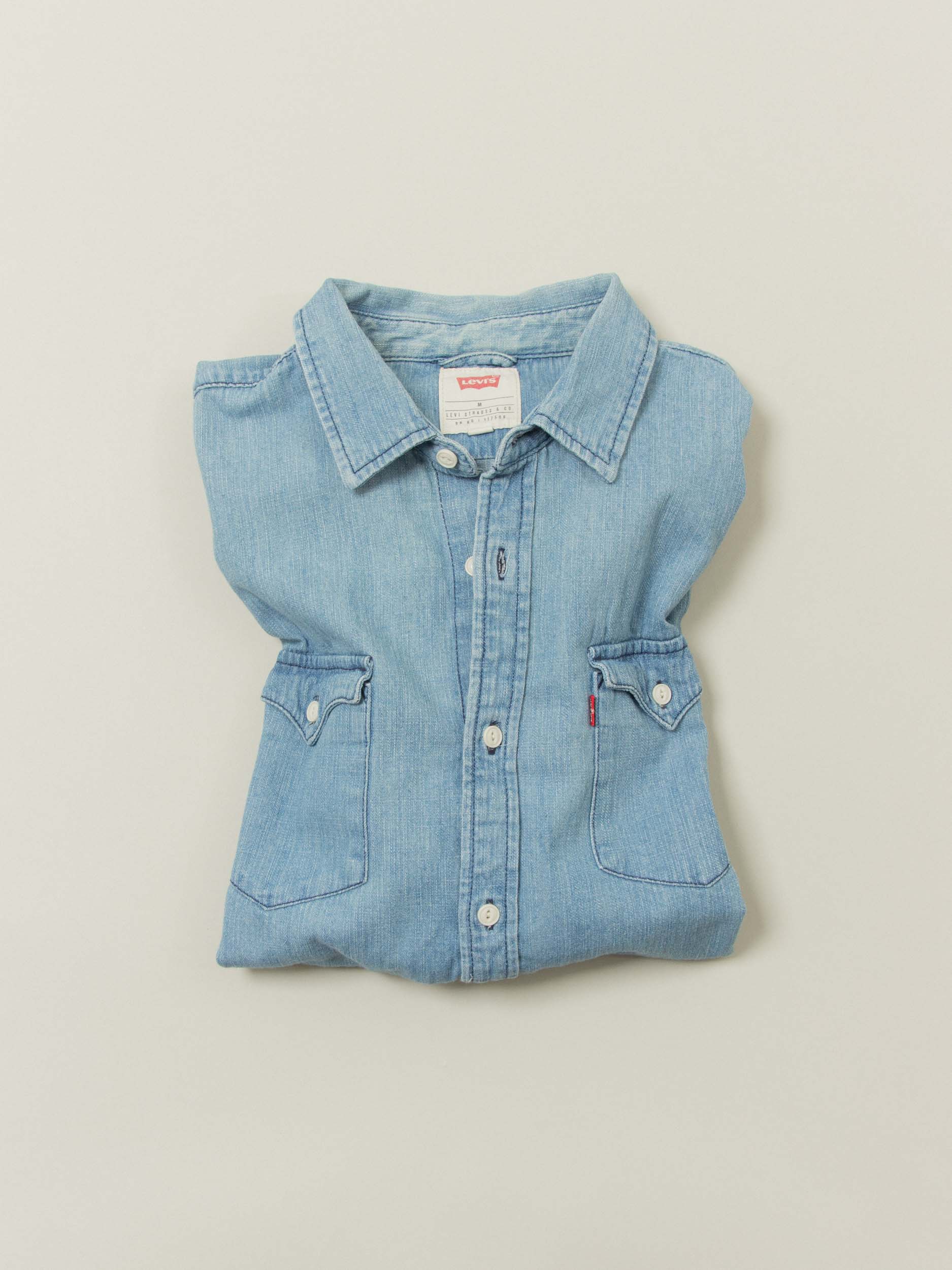 2000s Levi's Denim Shirt (M) - Image 5