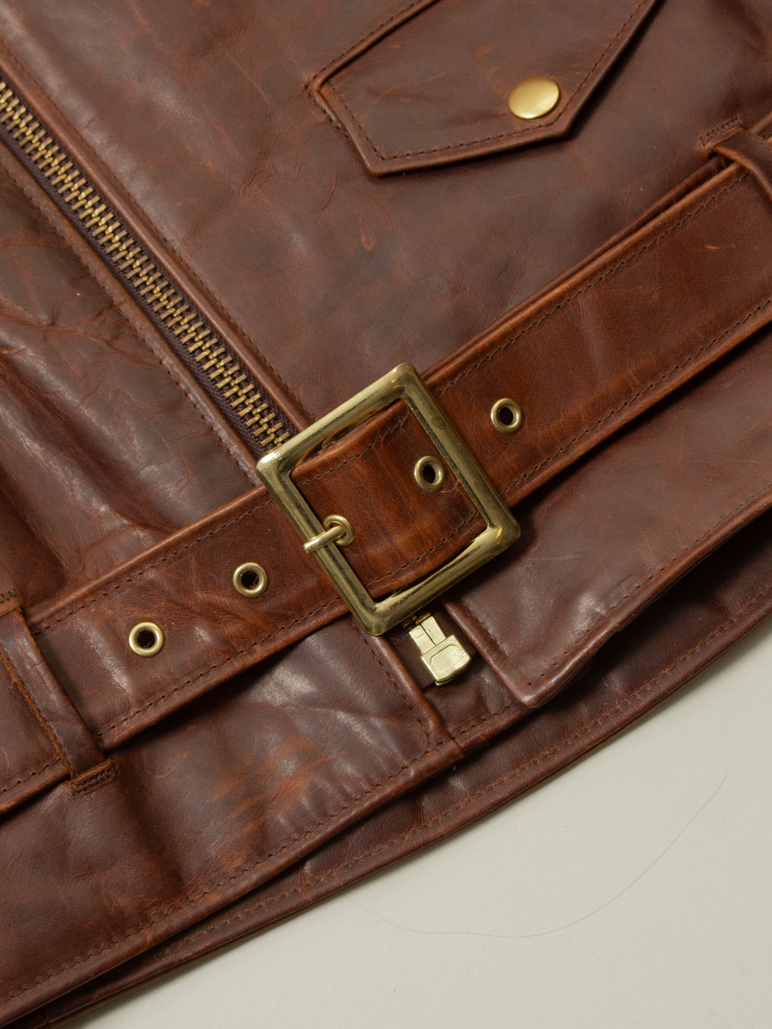 2000s Schott Perfecto Steerhide Leather Jacket - Made in USA (XL) - Image 2