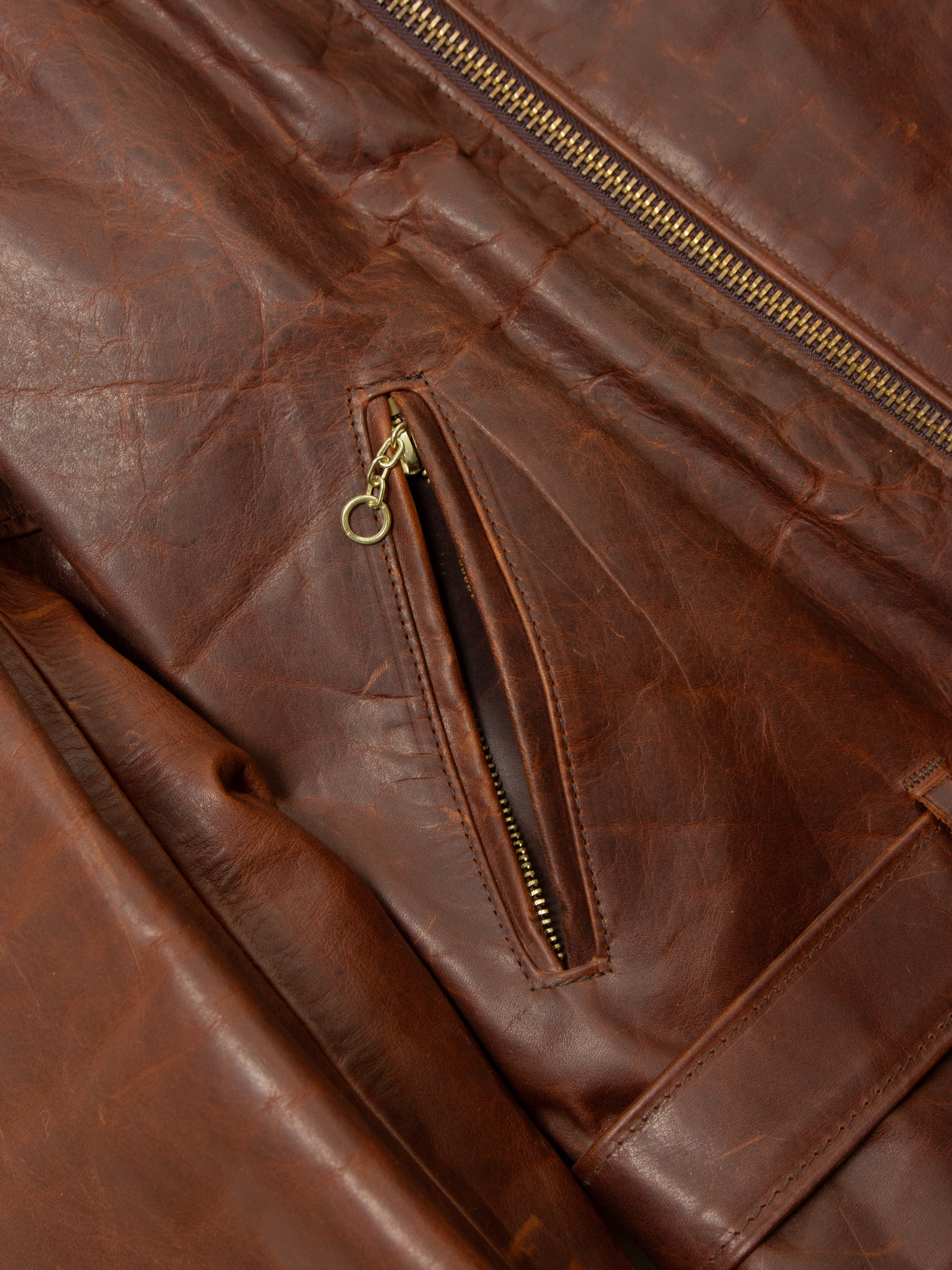 2000s Schott Perfecto Steerhide Leather Jacket - Made in USA (XL) - Image 5