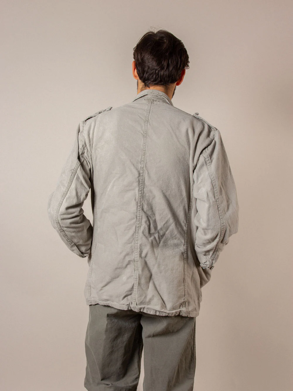 Vtg 1940s Swedish Army Chore Jacket - Image 10