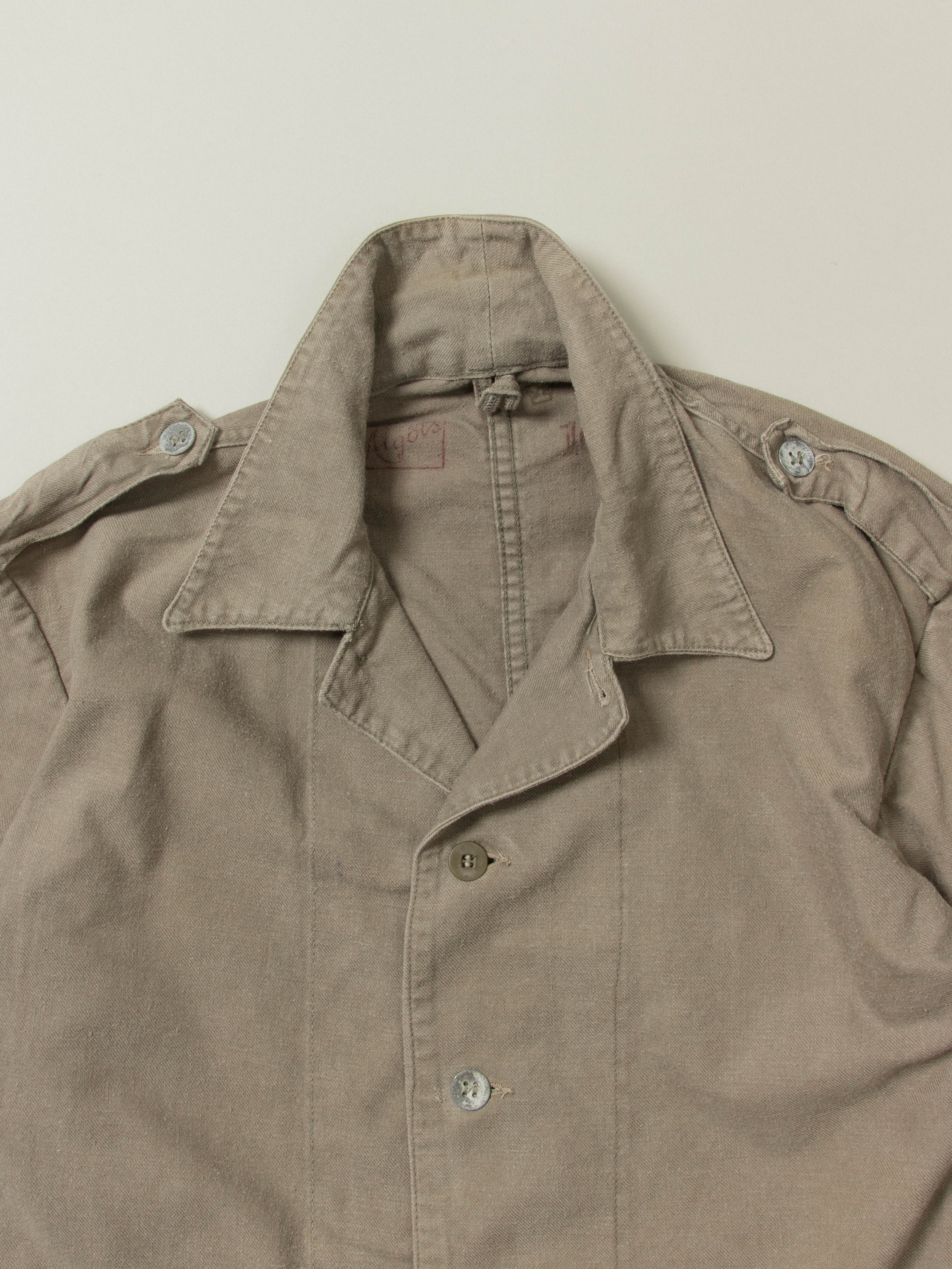 Vtg 1940s Swedish Army Chore Jacket - Image 3