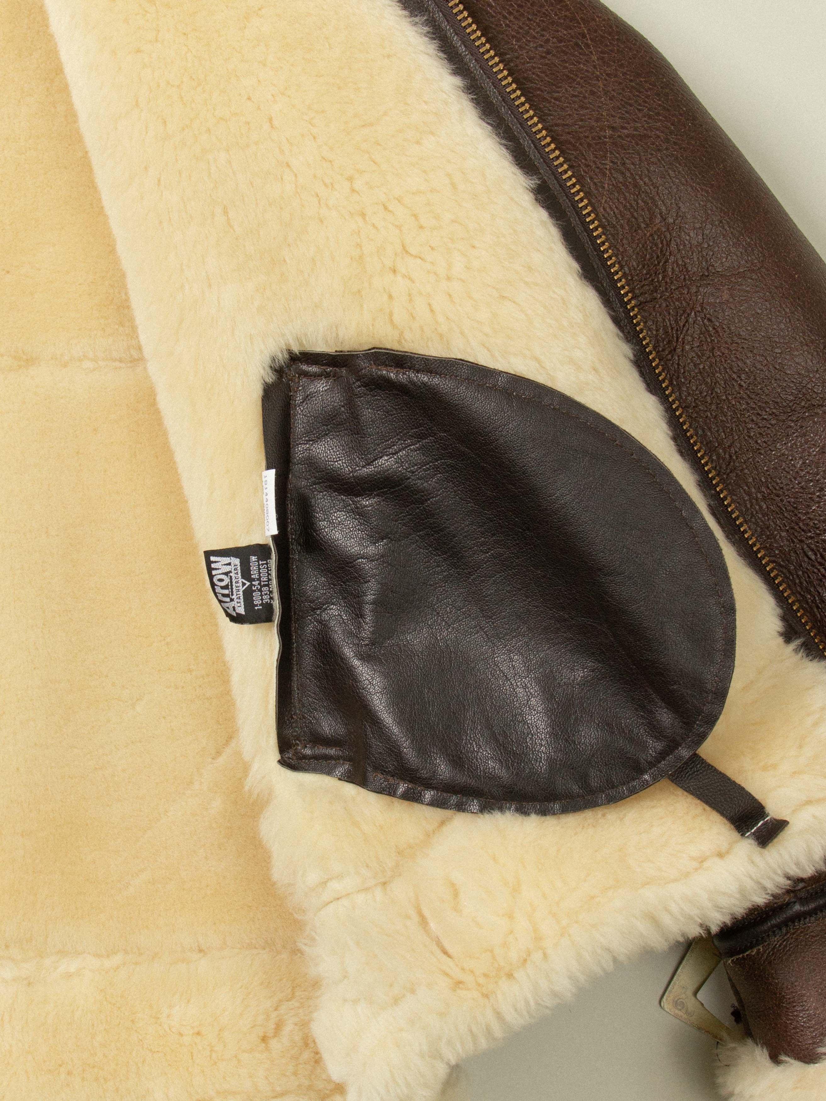 Schott B-3 Shearling Jacket - Made in USA - Image 8