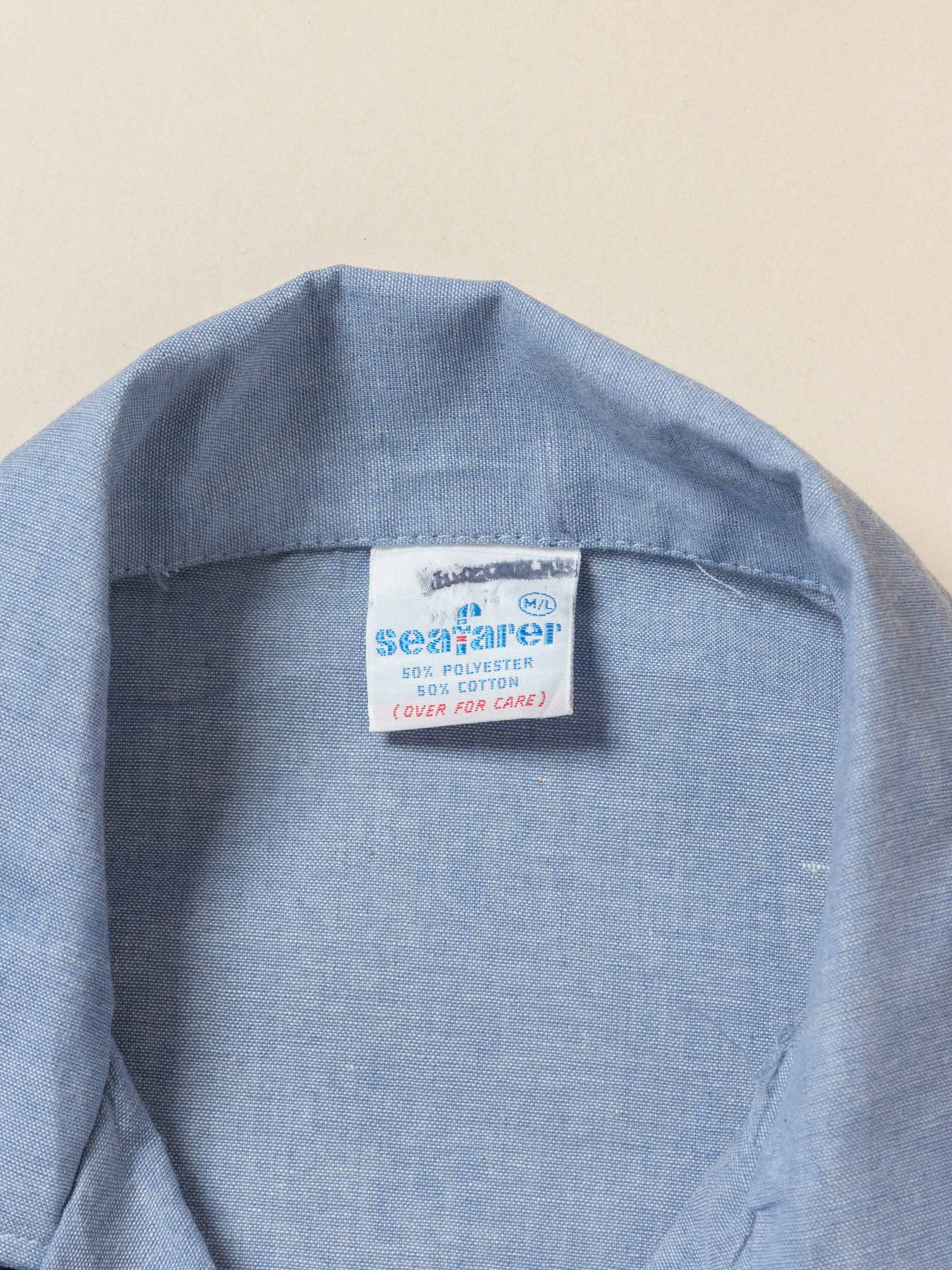 Vintage Deadstock US Made Long Sleeve Chambray Shirts - Image 6