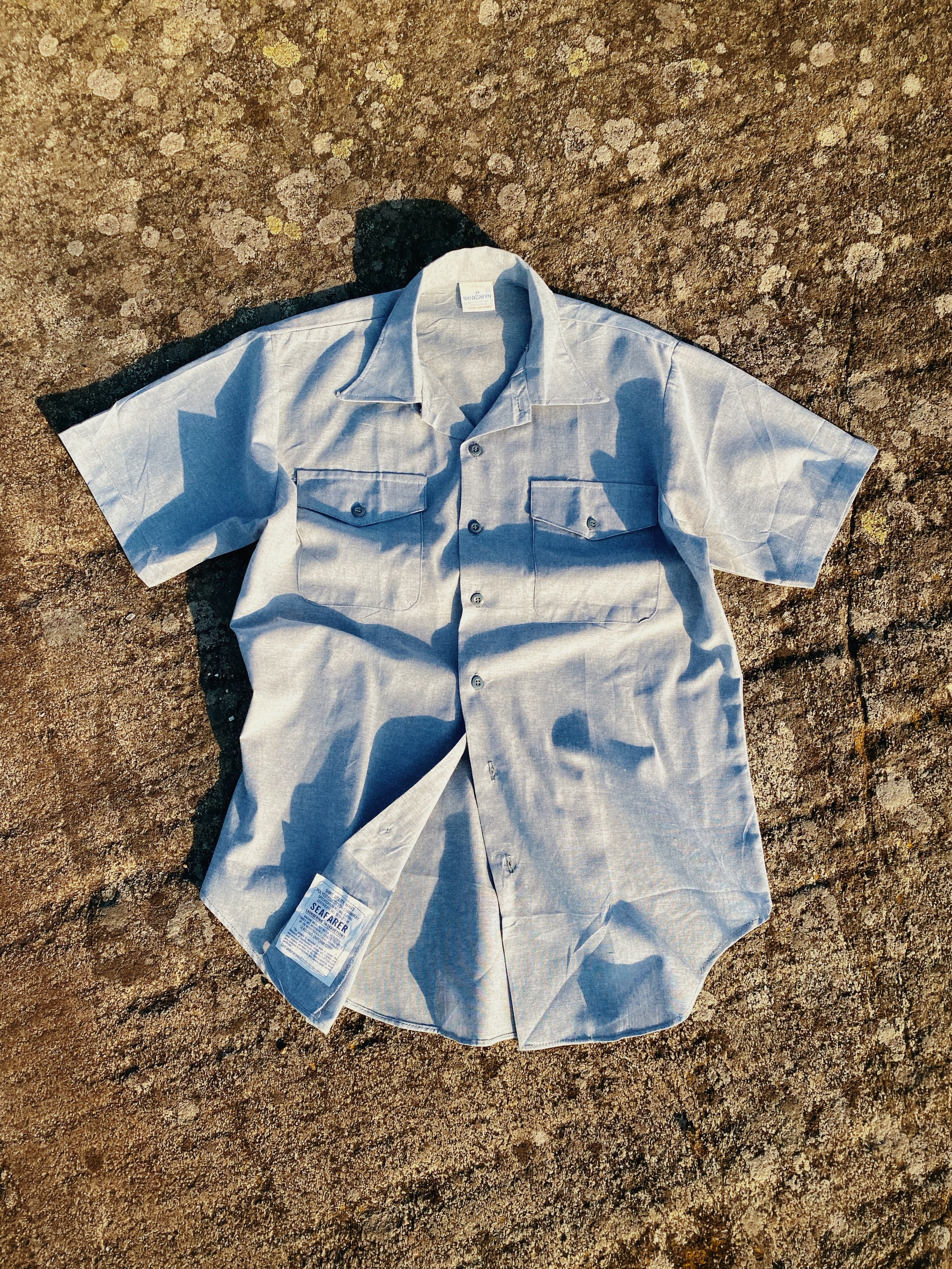 Vintage Deadstock US Made Short Sleeve Chambray Shirts - Image 3