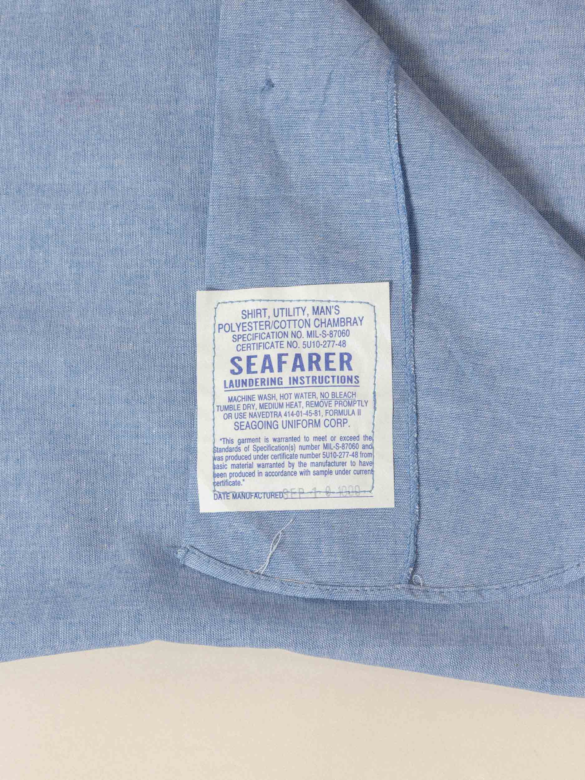 Vintage Deadstock US Made Short Sleeve Chambray Shirts - Image 9