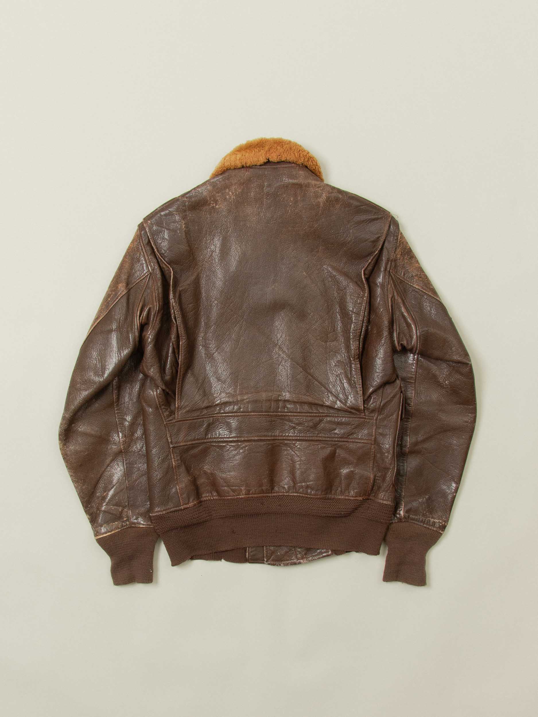 Vtg 1940/50s US Navy G-1 Flight Jacket (S) - Image 4
