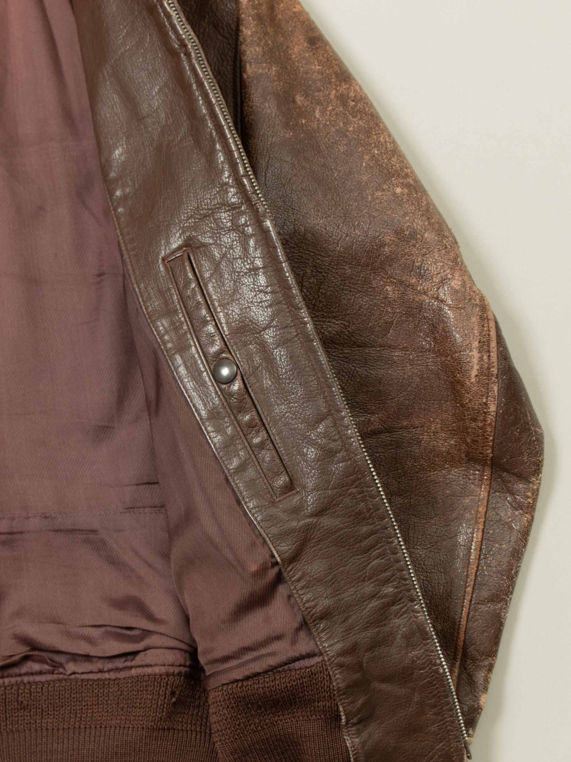 Vtg 1940/50s US Navy G-1 Flight Jacket (S) - Image 9