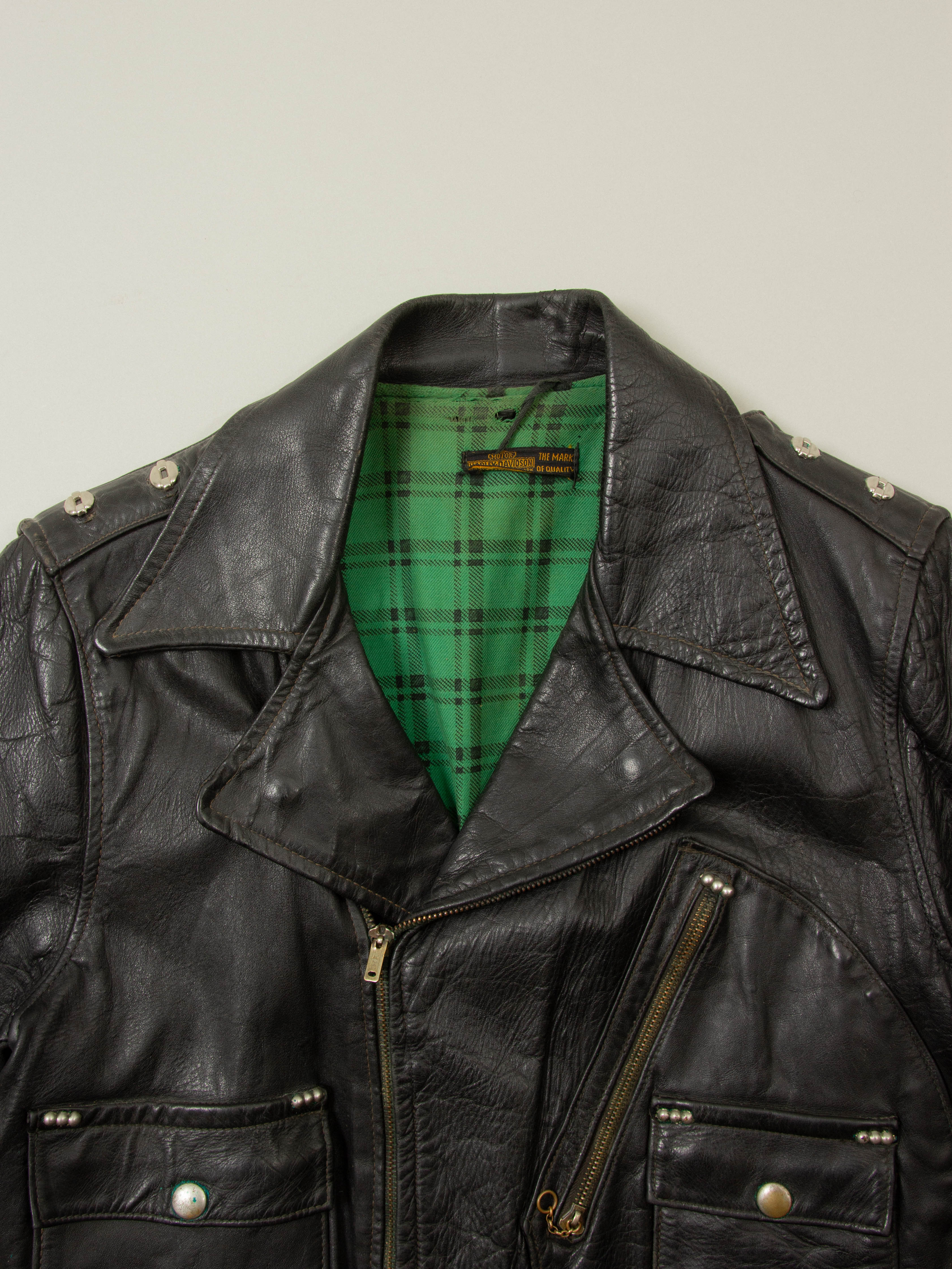 Vtg 1940s Harley-Davidson Cycle Champ Motorcycle Leather Jacket (XS/S) - Image 3