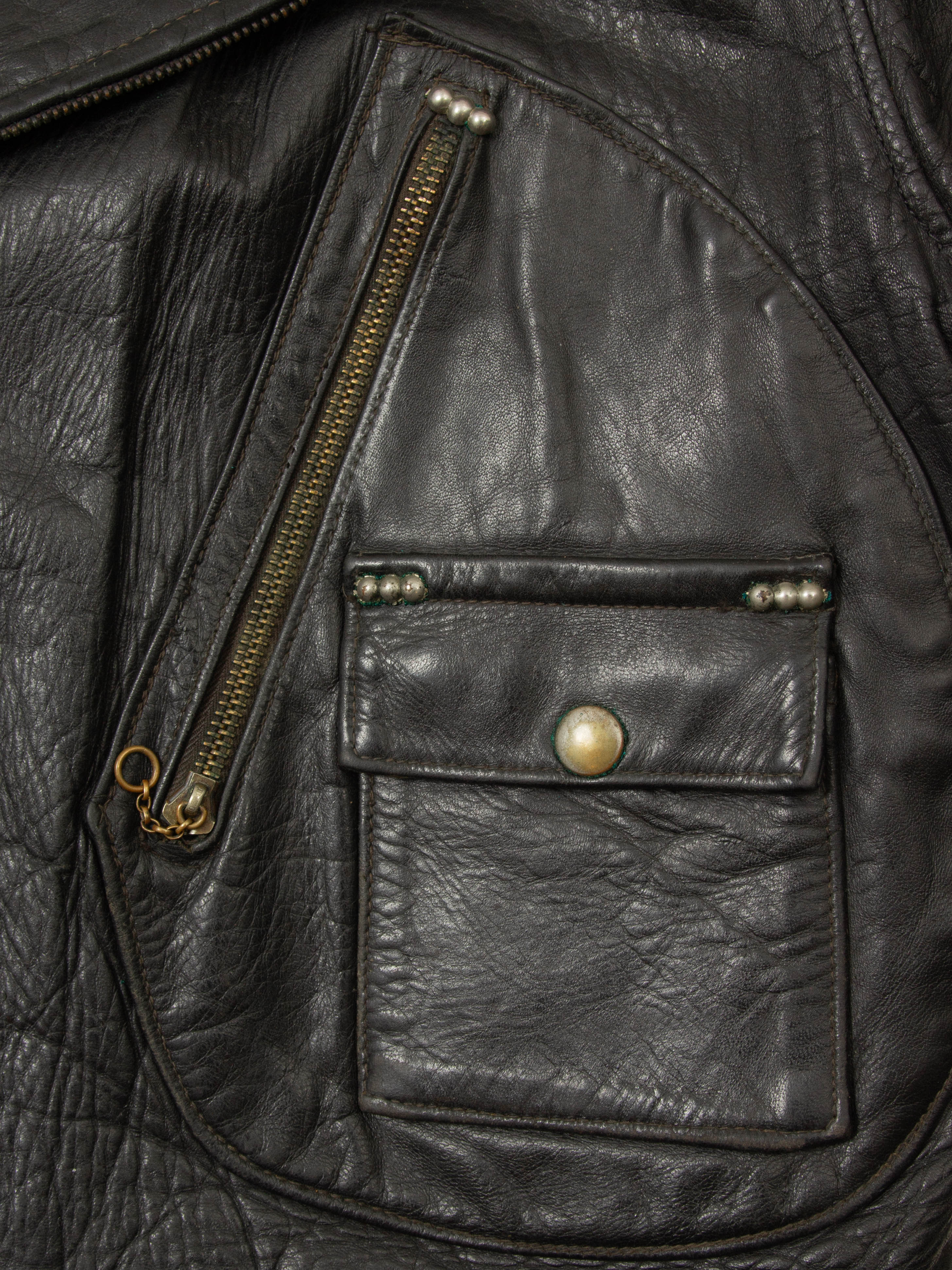 Vtg 1940s Harley-Davidson Cycle Champ Motorcycle Leather Jacket (XS/S) - Image 6