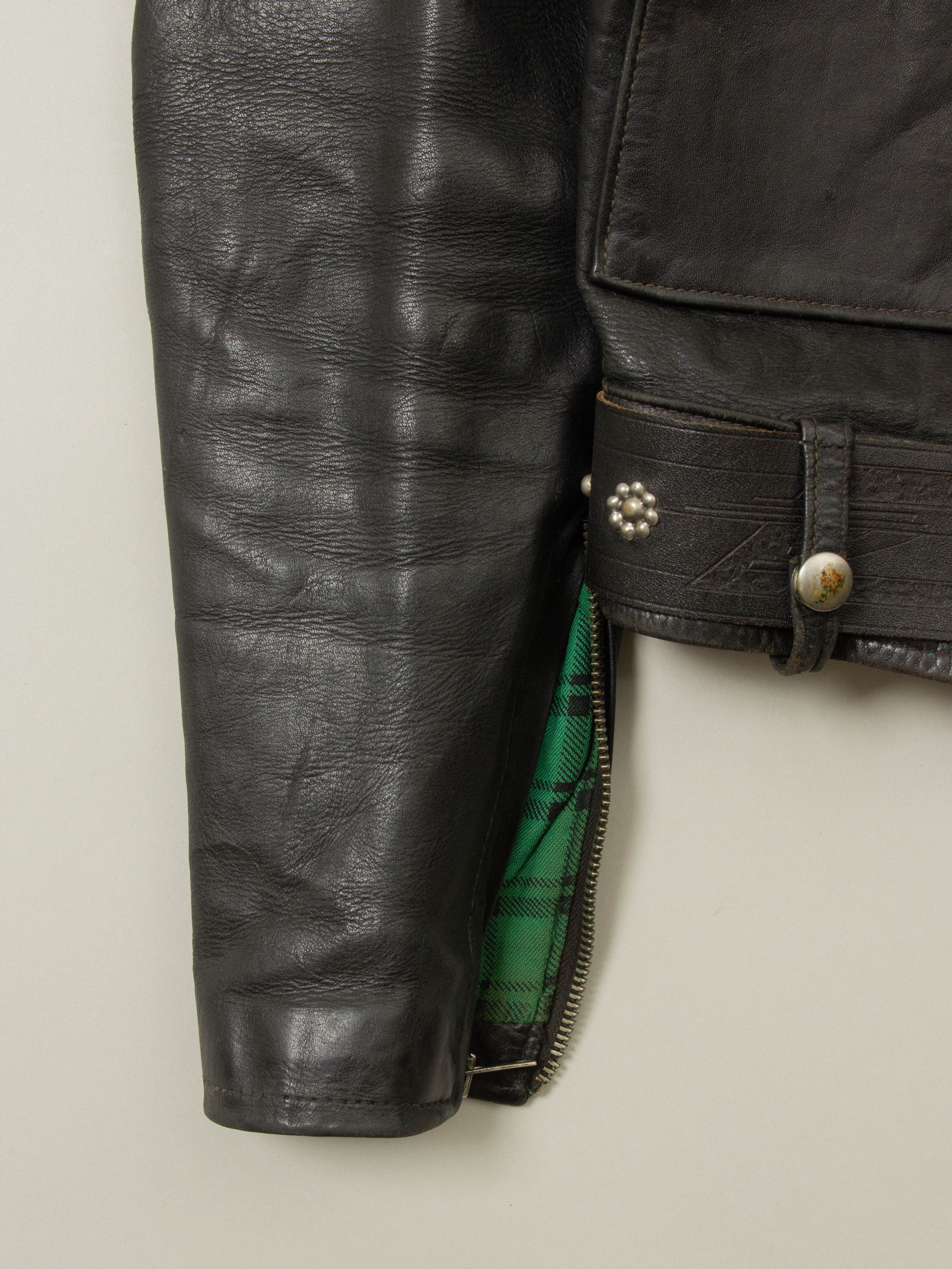 Vtg 1940s Harley-Davidson Cycle Champ Motorcycle Leather Jacket (XS/S) - Image 9