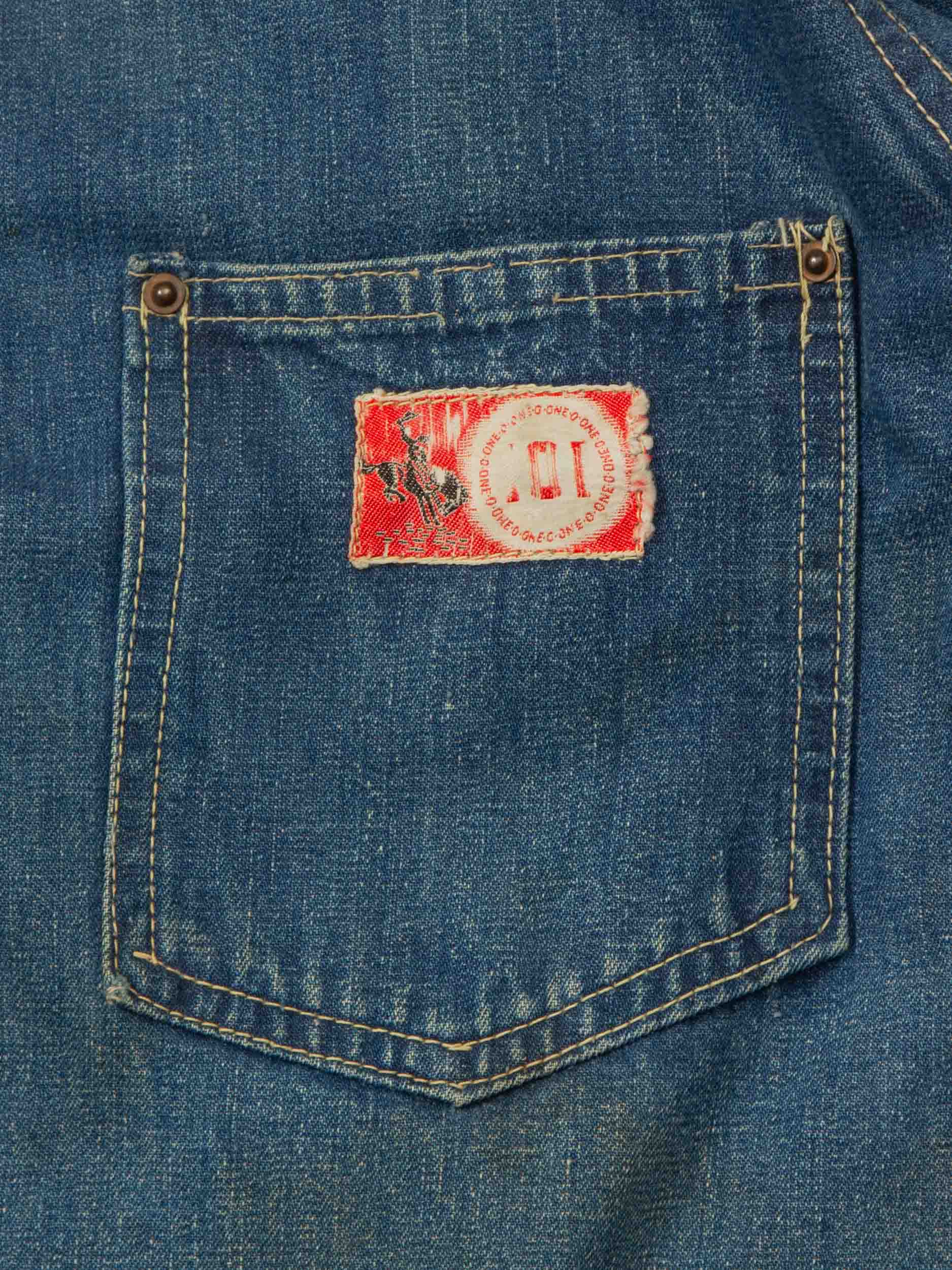 Vtg 1940s Montgomery Ward 101 Type 1 Denim Jacket - Made in USA (L) - Image 3