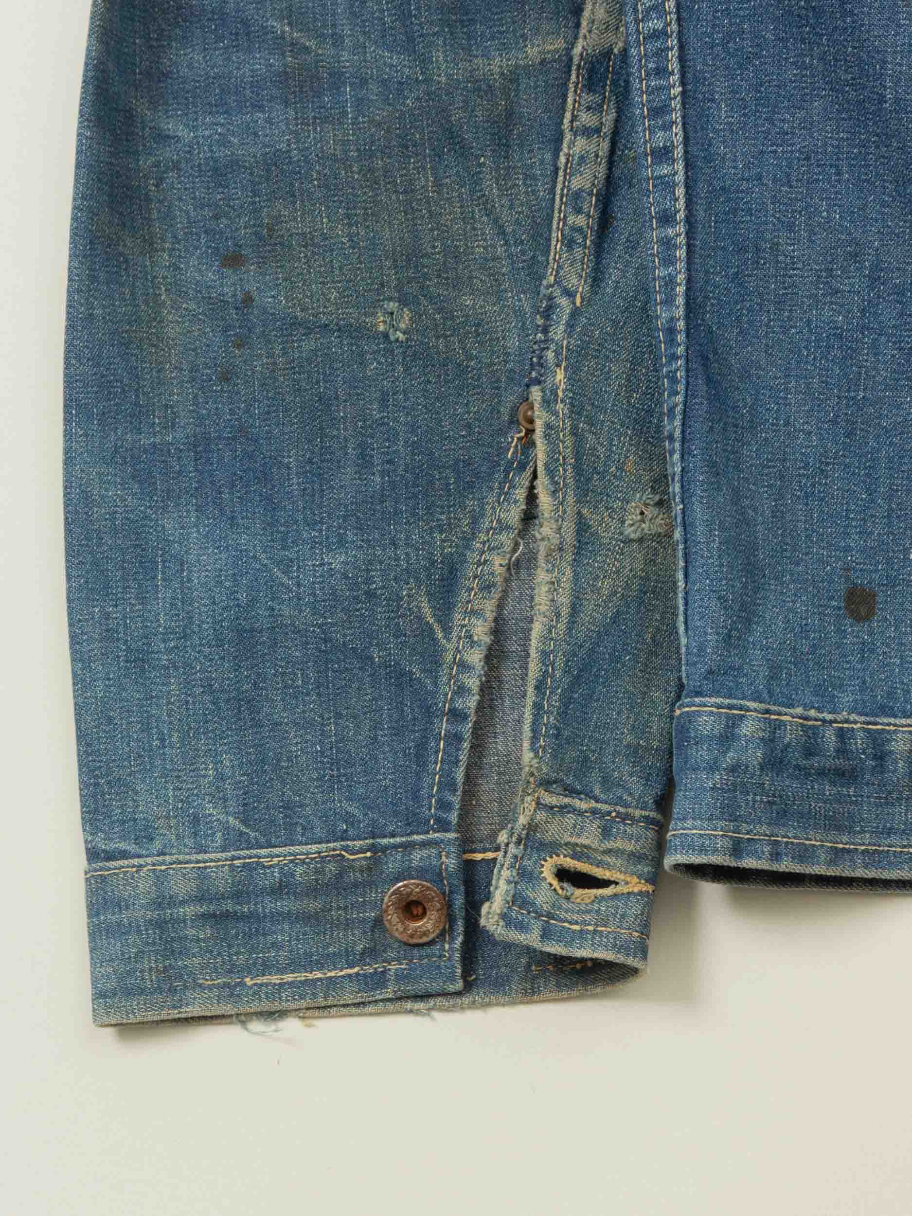 Vtg 1940s Montgomery Ward 101 Type 1 Denim Jacket - Made in USA (L) - Image 4