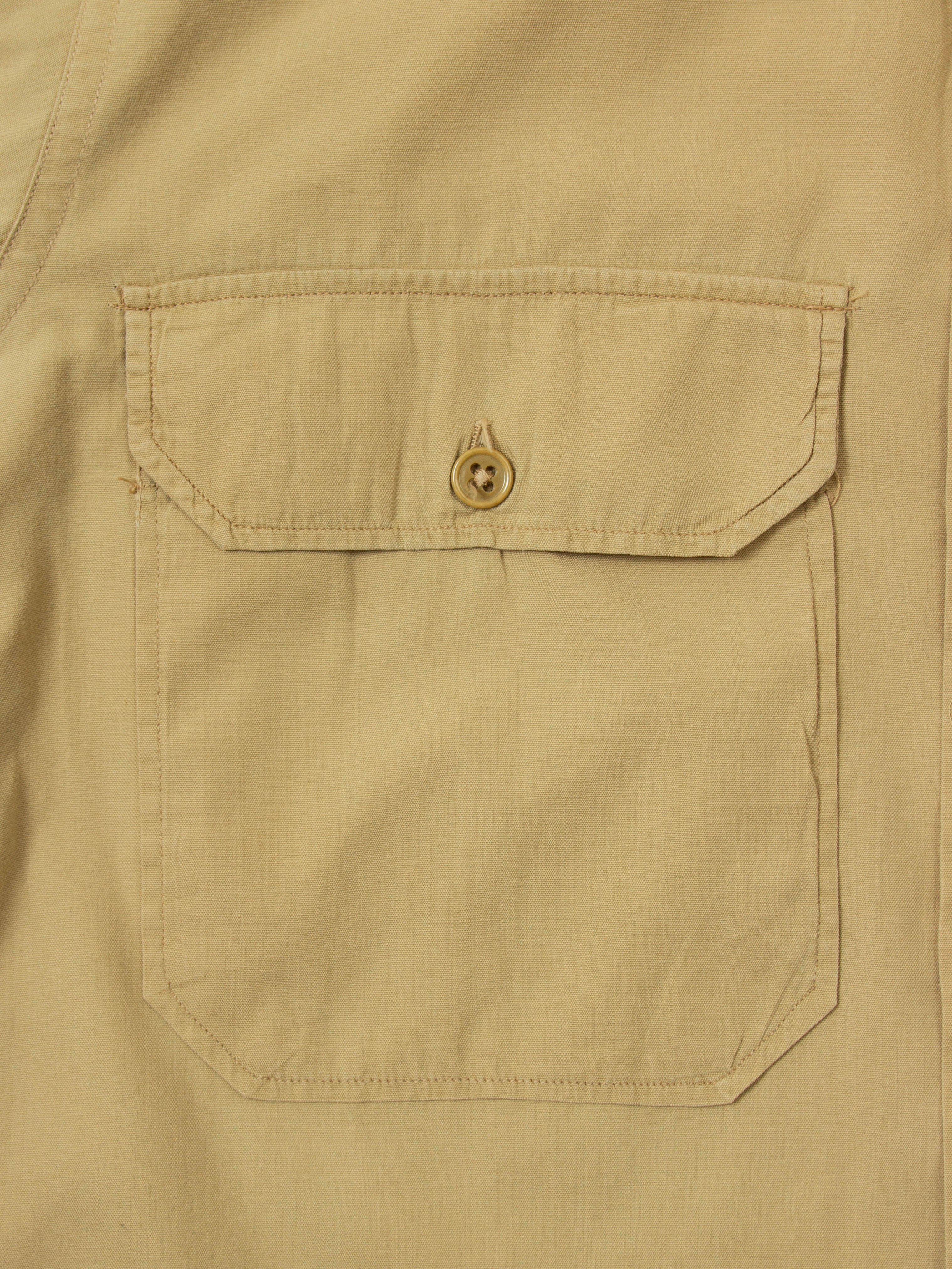 Vtg 1940s US Army Khaki Officer Shirt (S) - Image 3