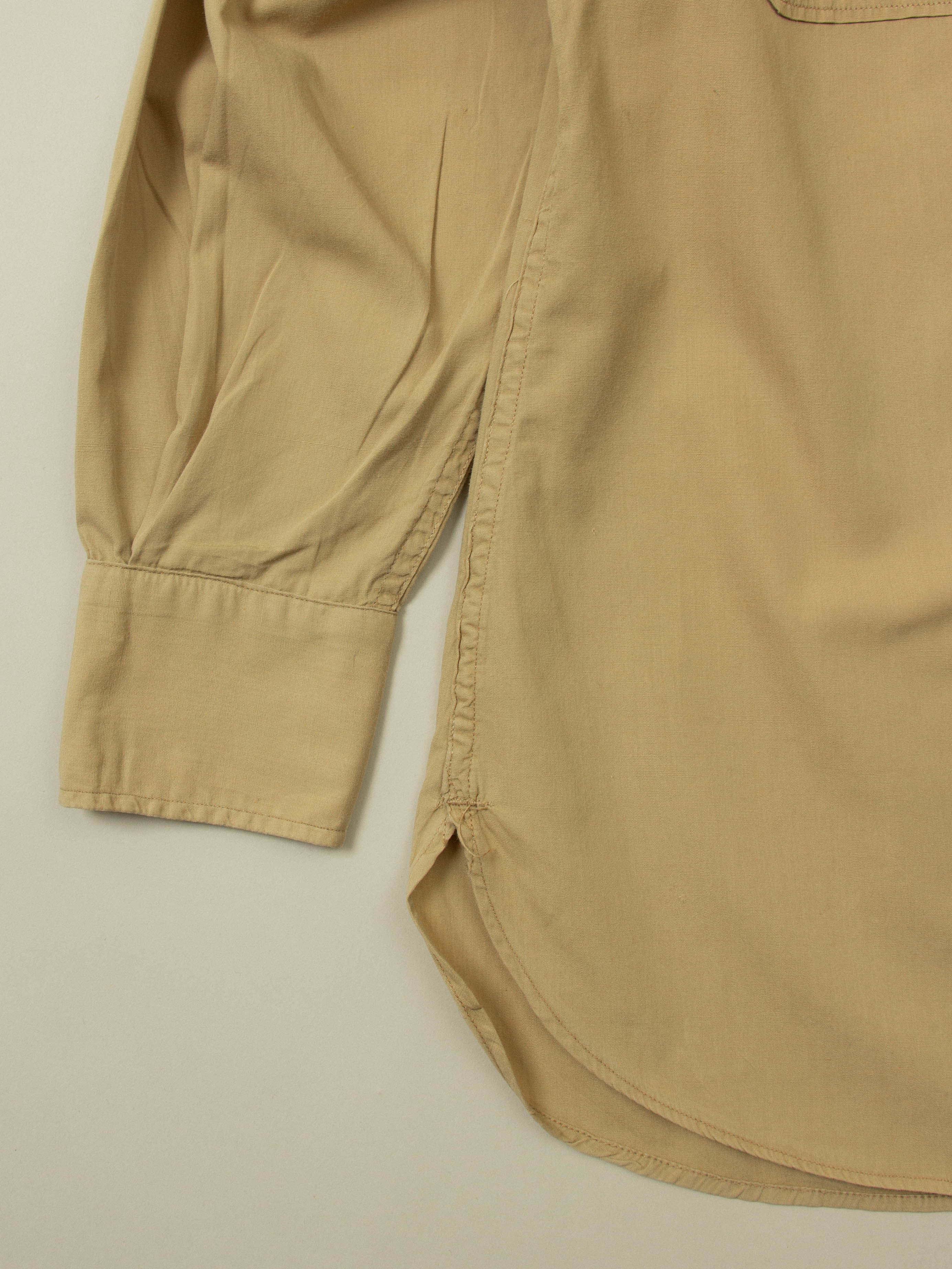 Vtg 1940s US Army Khaki Officer Shirt (S) - Image 5