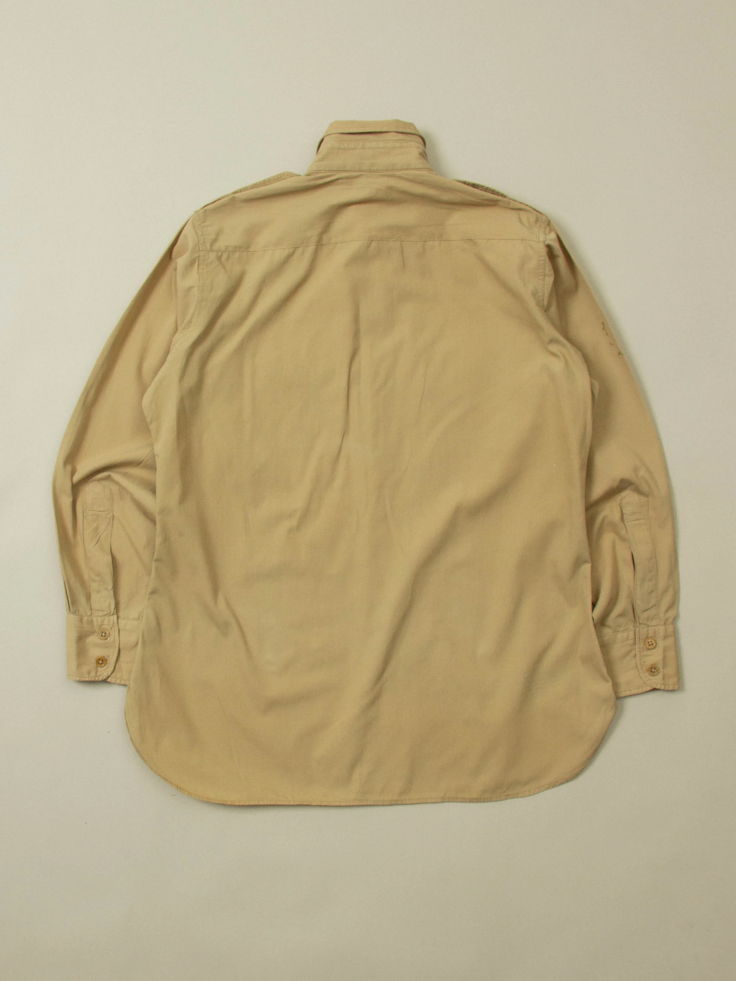 Vtg 1940s US Army Khaki Officer Shirt (S) - Image 6