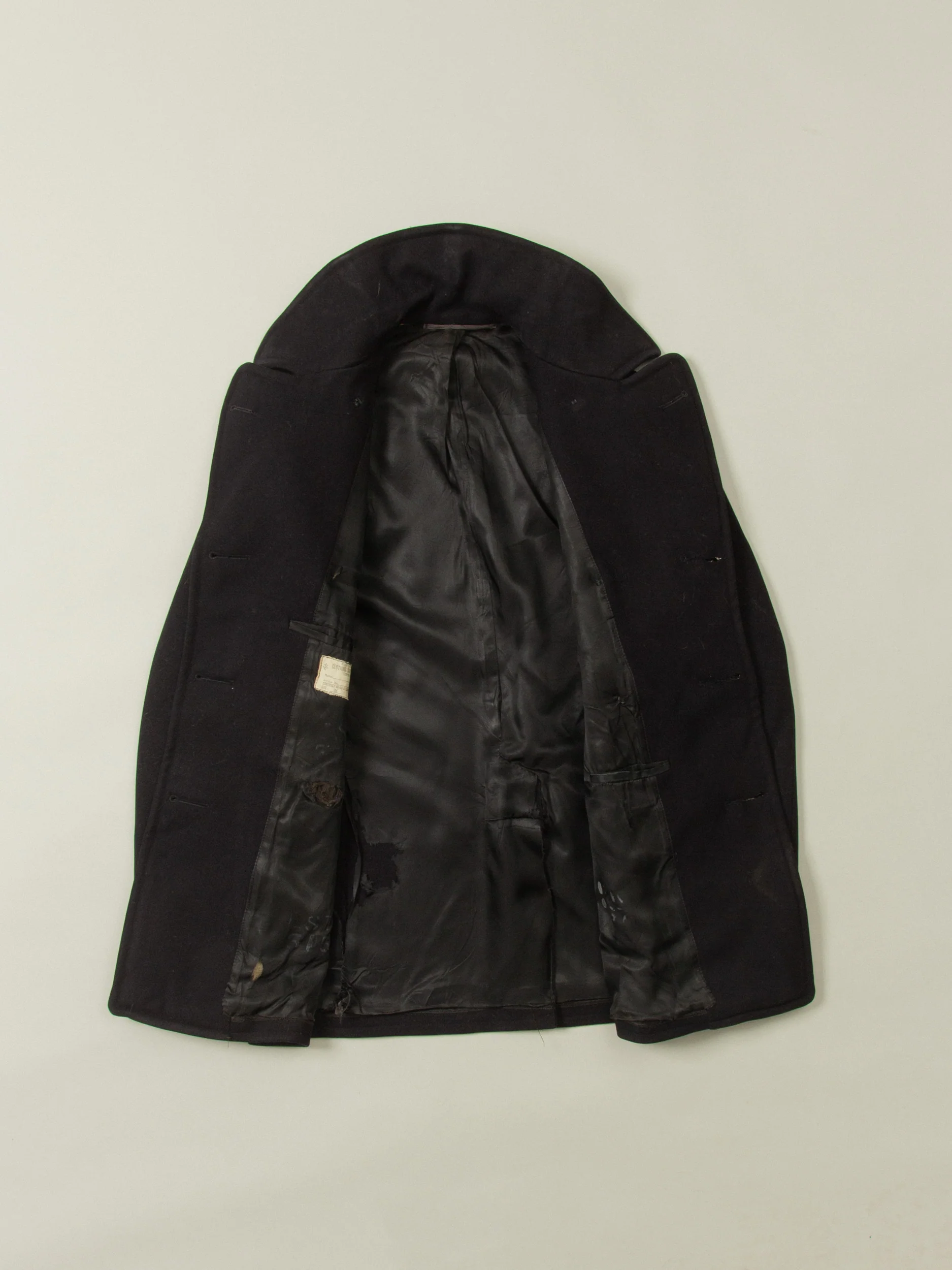 Vtg 1940s WWII US Navy Wool Peacoat - Made in USA (S) - Image 6