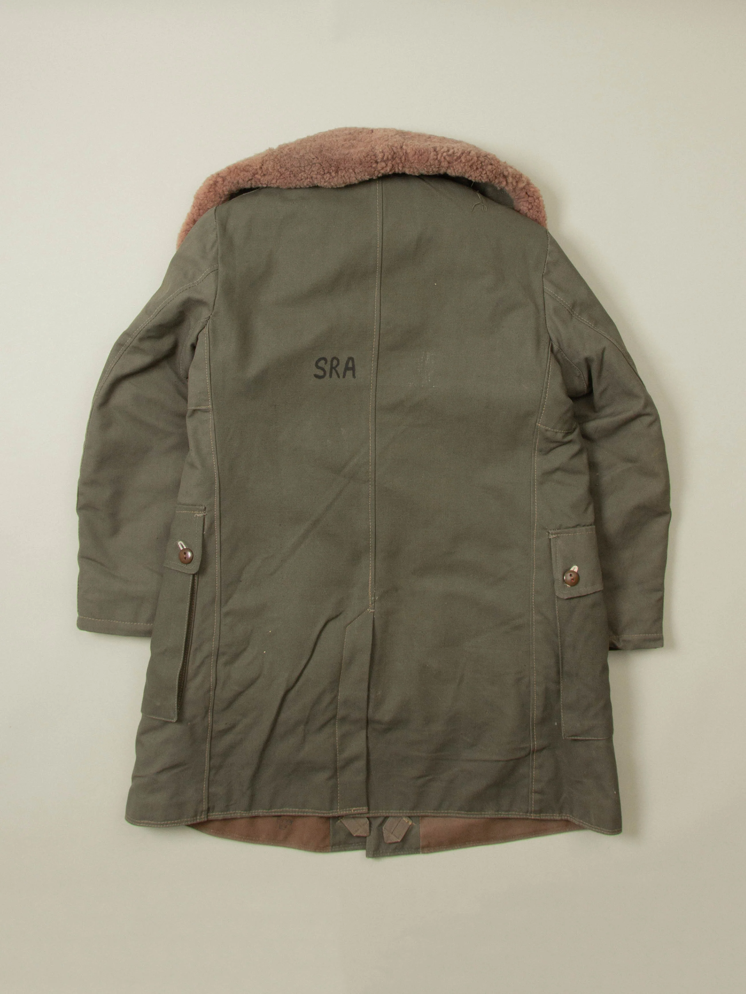 Vtg 1944 Swedish Army Extreme Cold Weather Coat (L) - Image 11