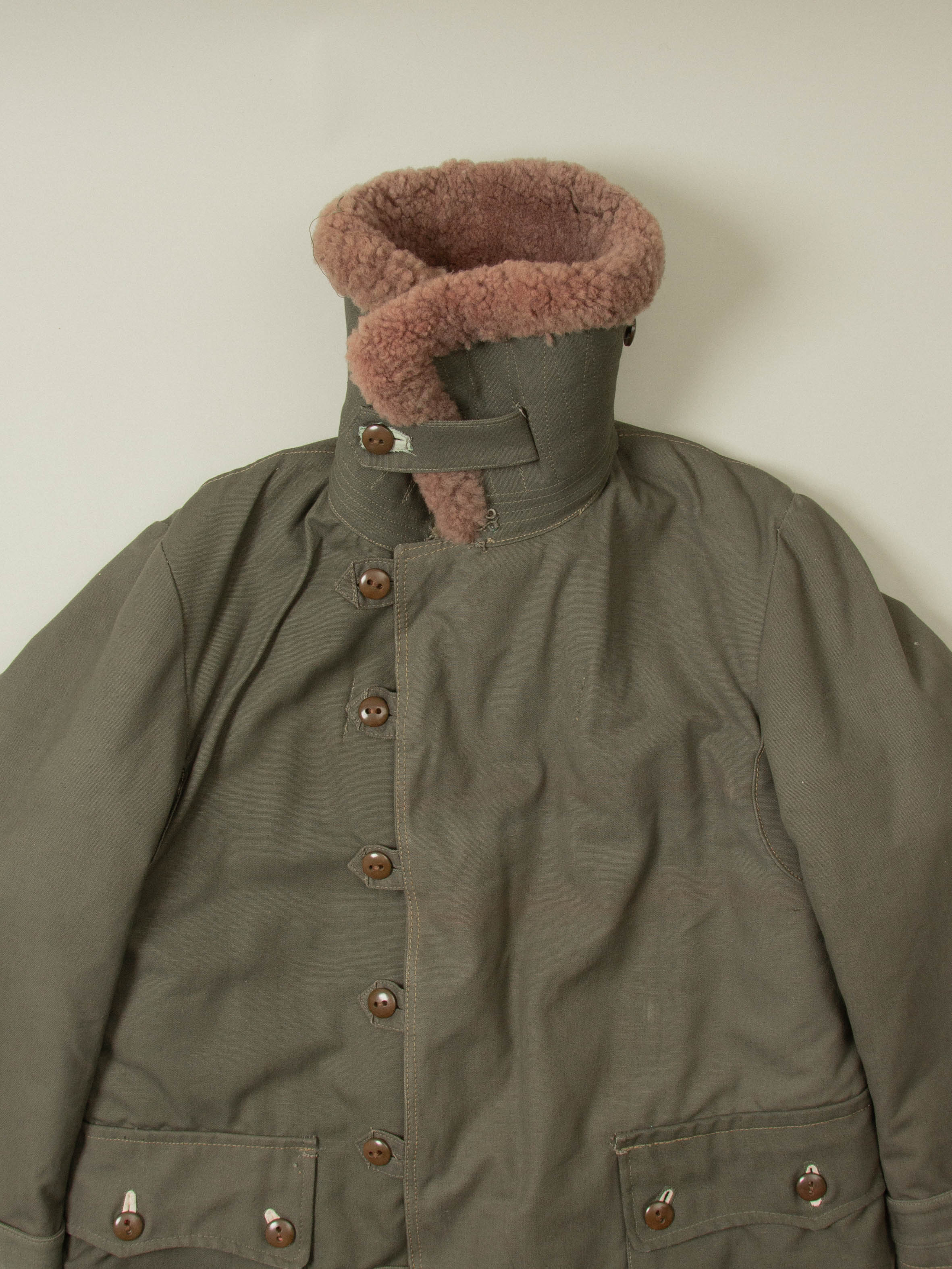 Vtg 1944 Swedish Army Extreme Cold Weather Coat (L) - Image 4