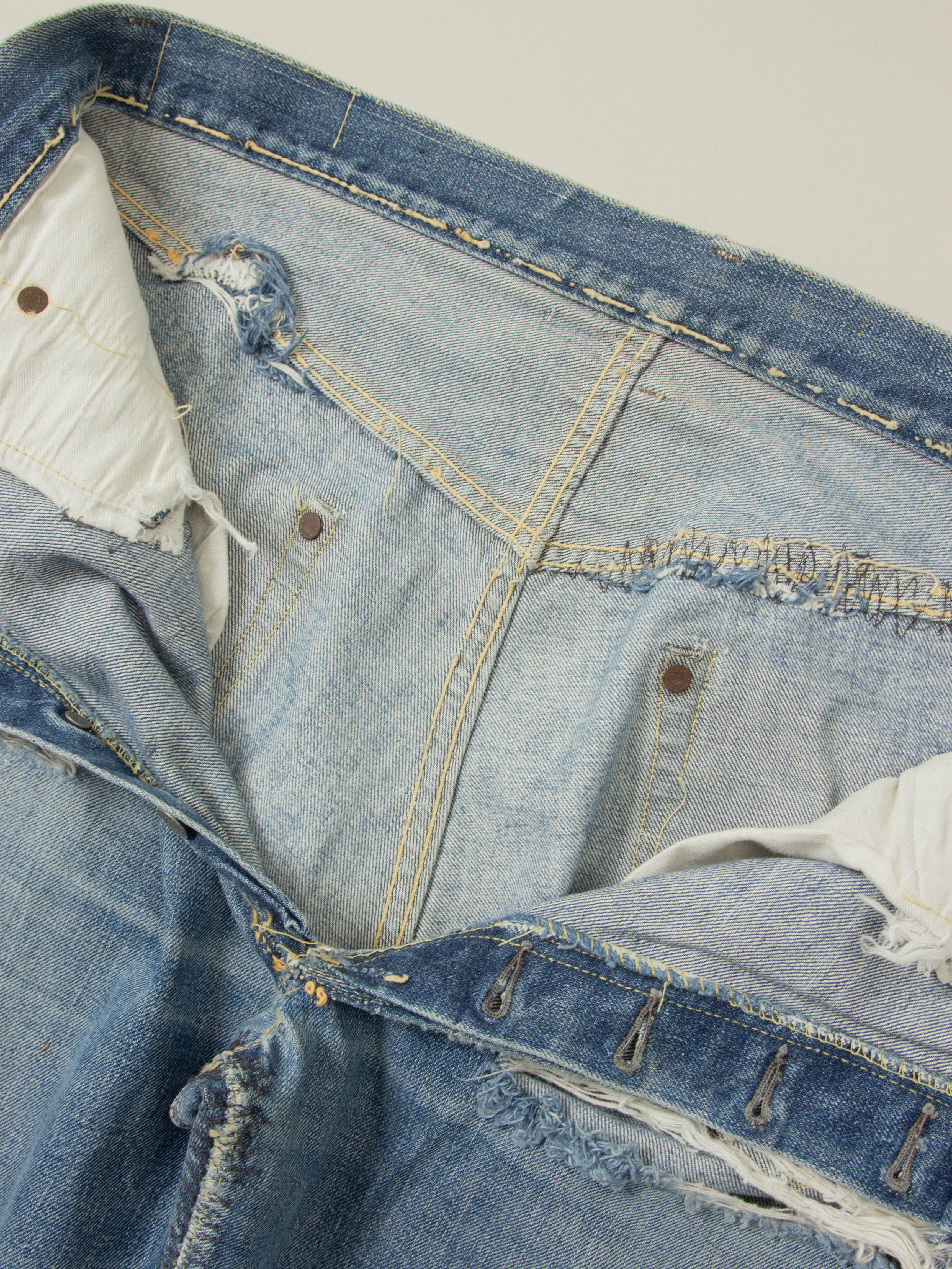 Vtg 1950/60s Levi's 501XX Selvedge Big E Jeans (34x32) - Image 3