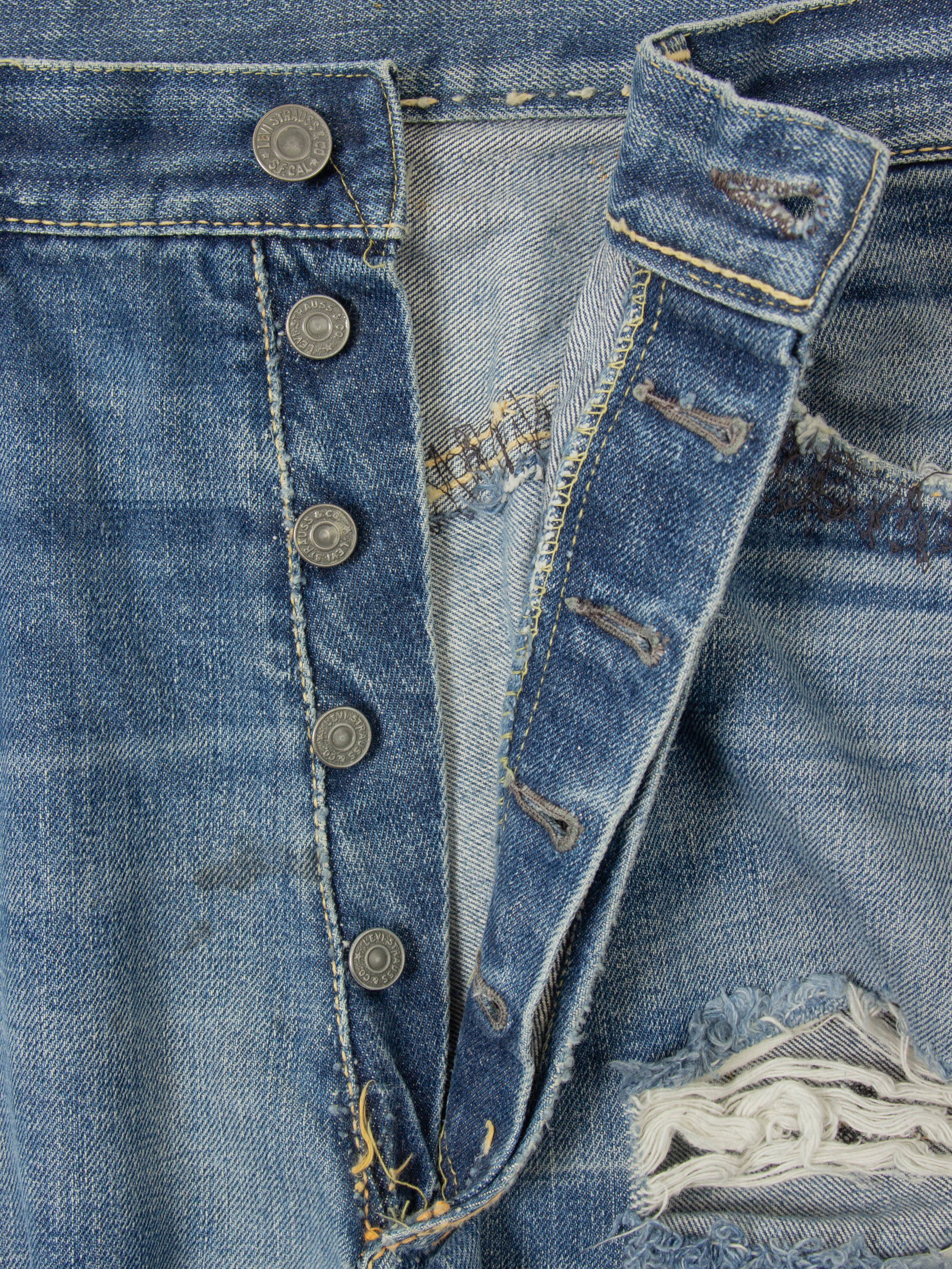 Vtg 1950/60s Levi's 501XX Selvedge Big E Jeans (34x32) - Image 7