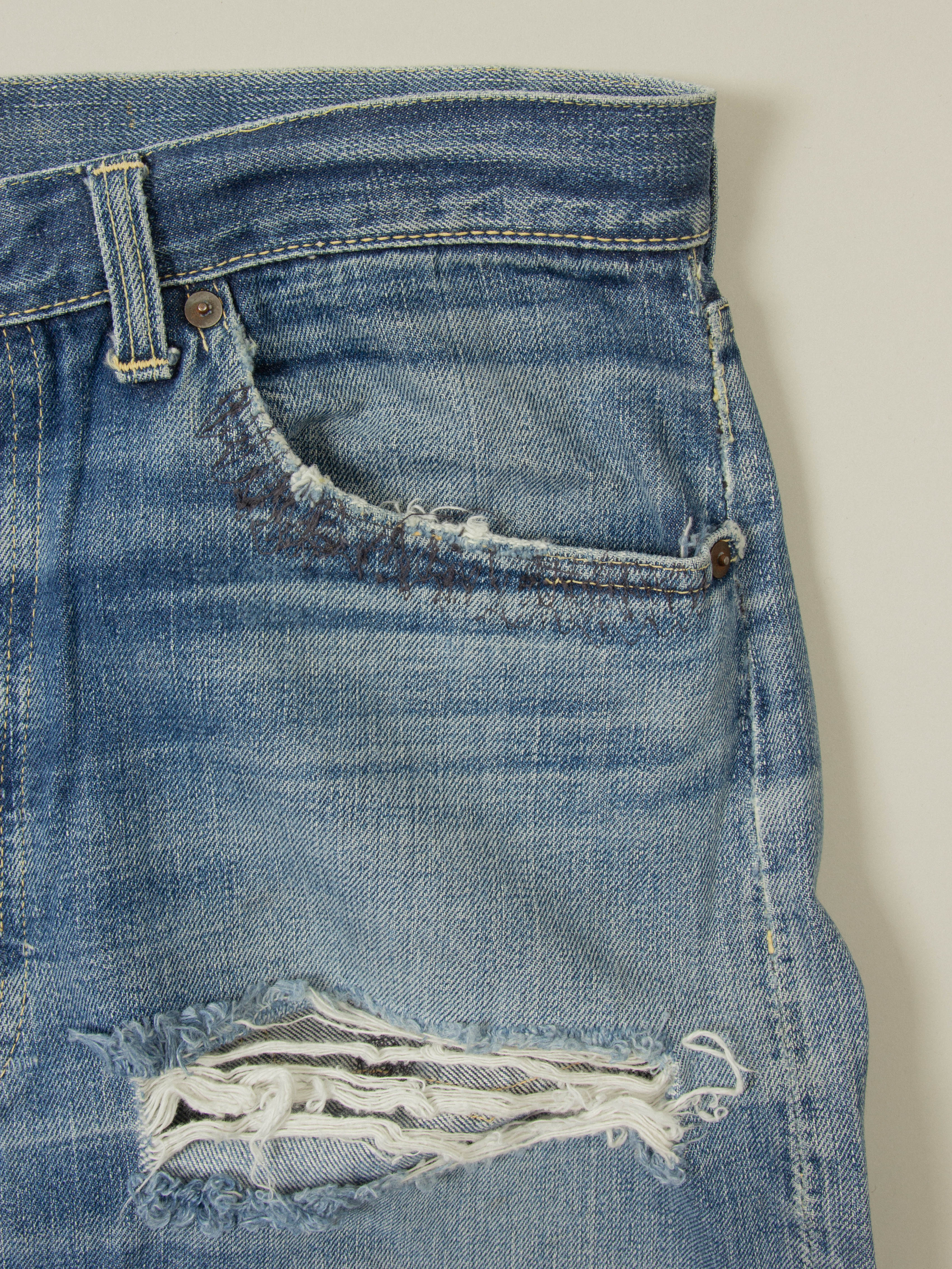 Vtg 1950/60s Levi's 501XX Selvedge Big E Jeans (34x32) - Image 8