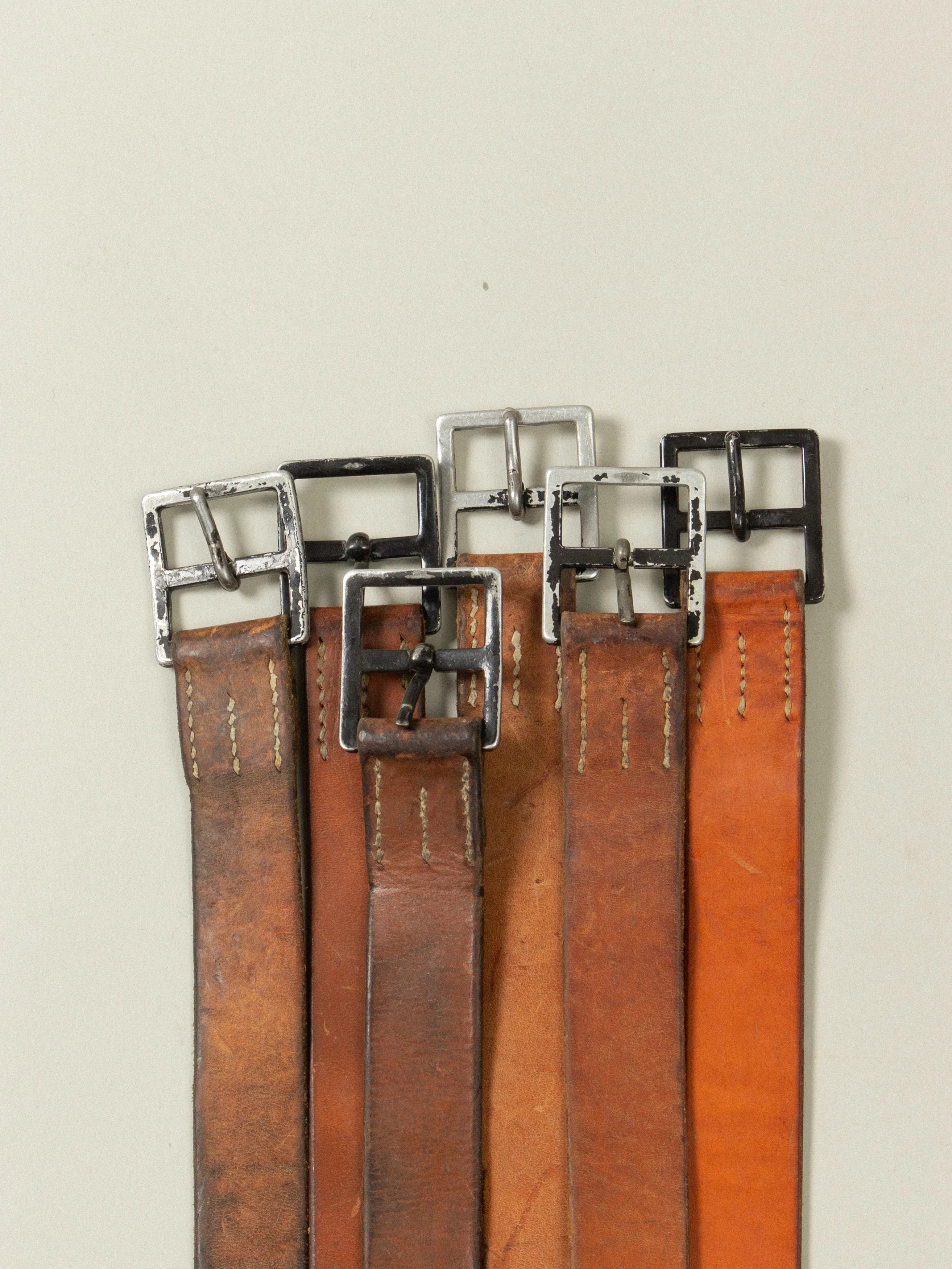 Vtg 1950s-1970s Swiss Army Leather Belt - Image 2