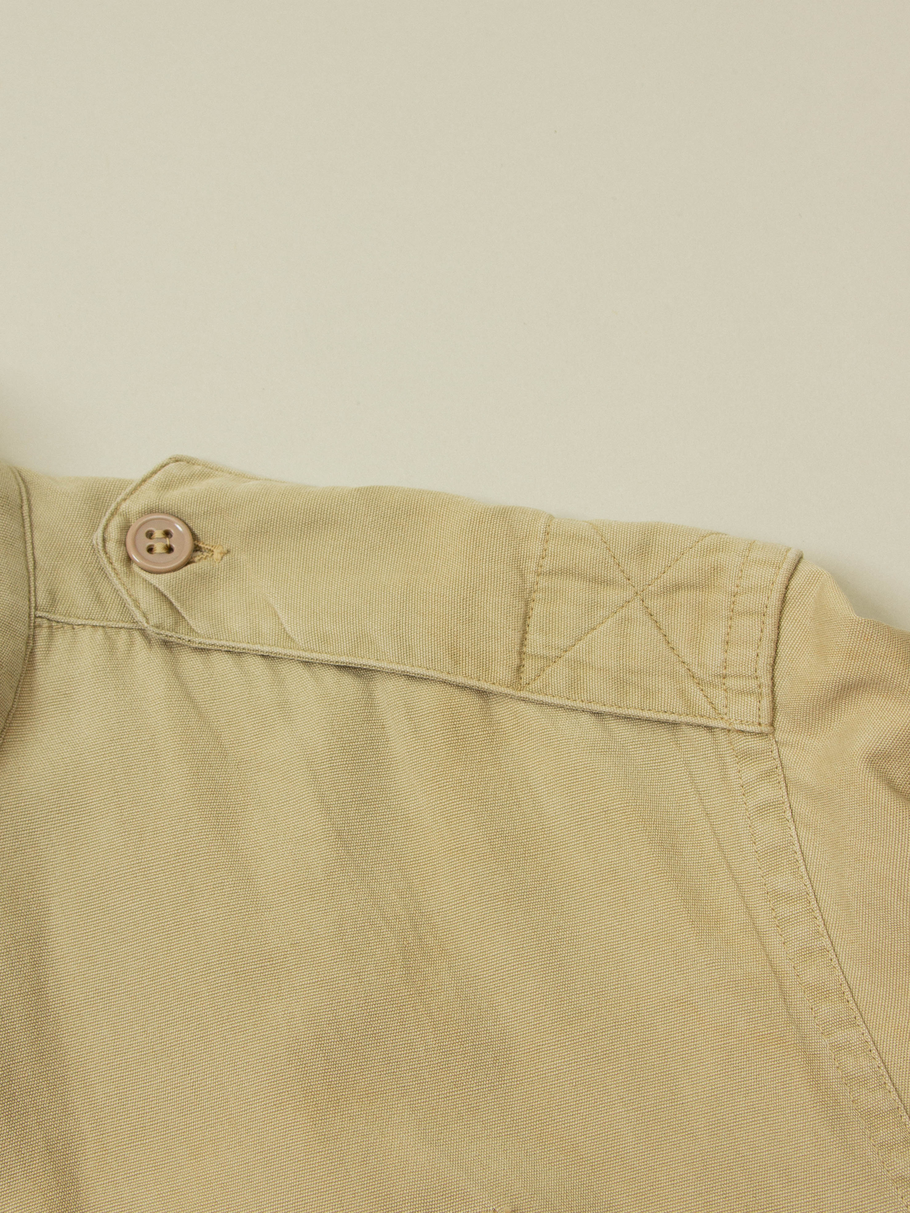 Vtg 1950s Burton's Conqueror Khaki Shirt - Made in USA (S) - Image 4