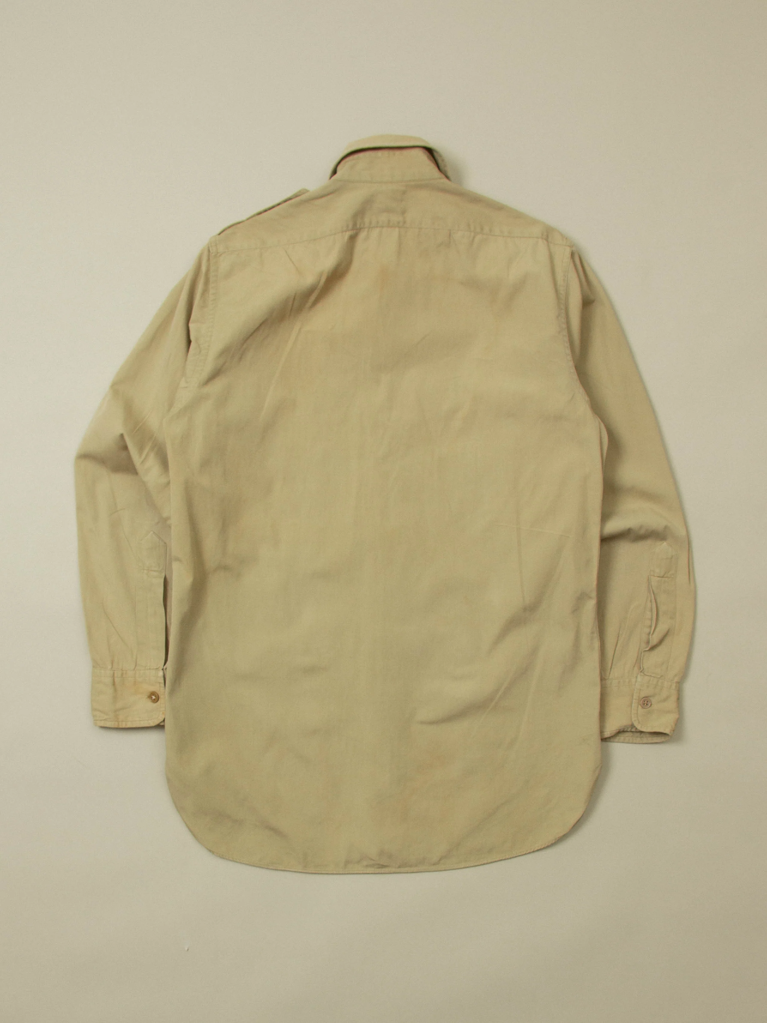 Vtg 1950s Burton's Conqueror Khaki Shirt - Made in USA (S) - Image 5