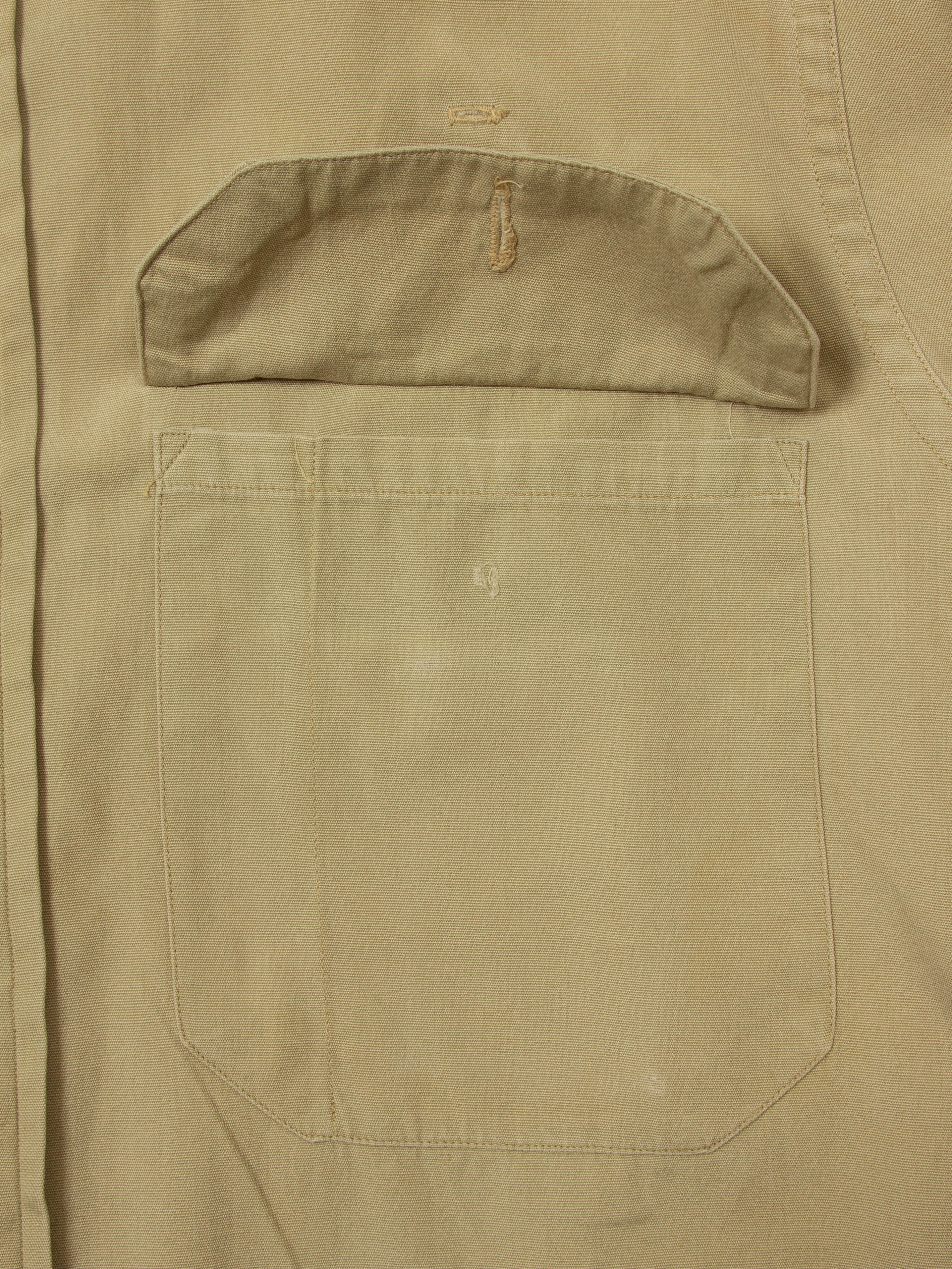 Vtg 1950s Burton's Conqueror Khaki Shirt - Made in USA (S) - Image 7