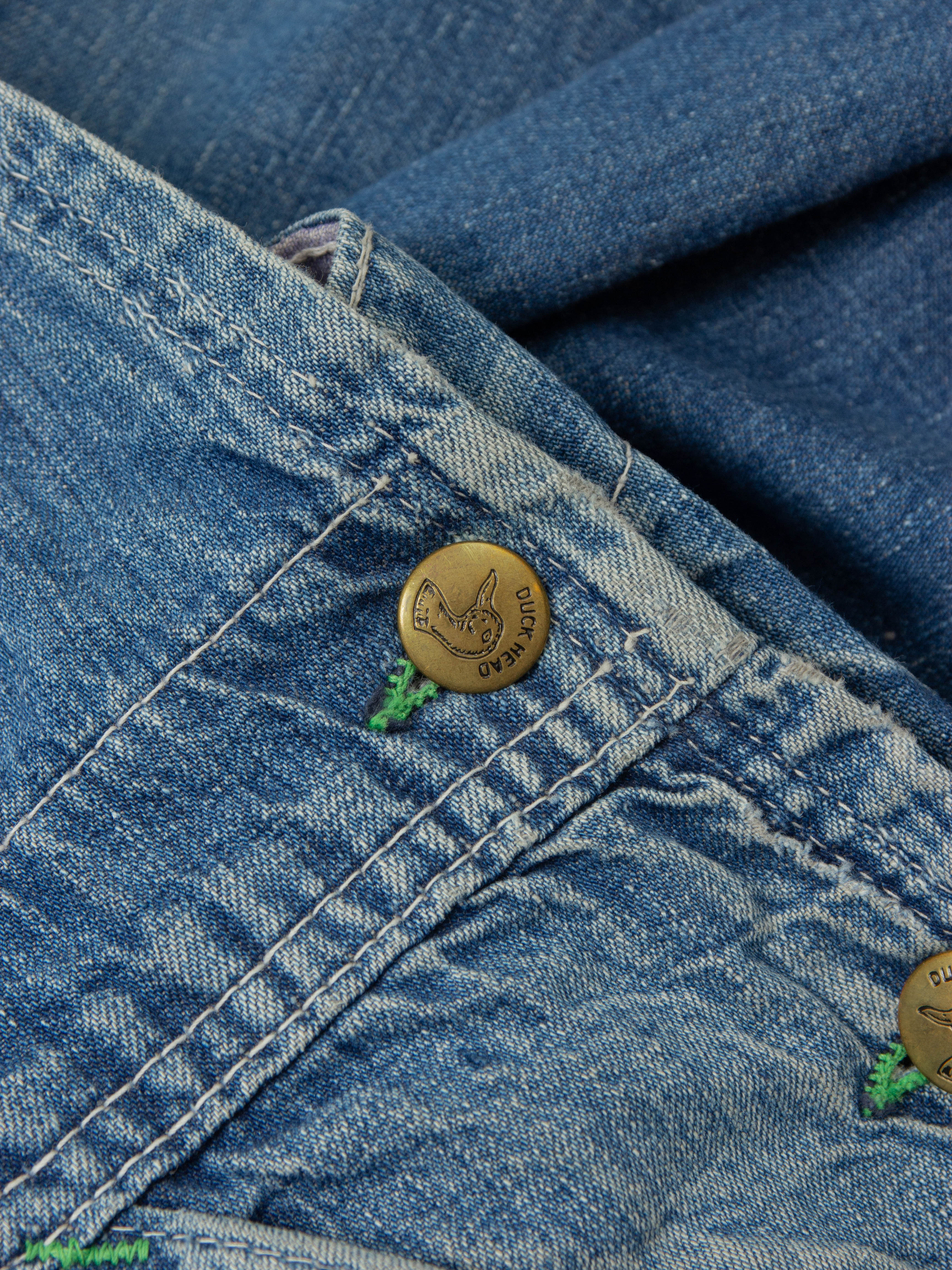 Vtg 1950s Duck Head Denim Overalls (S) - Image 4