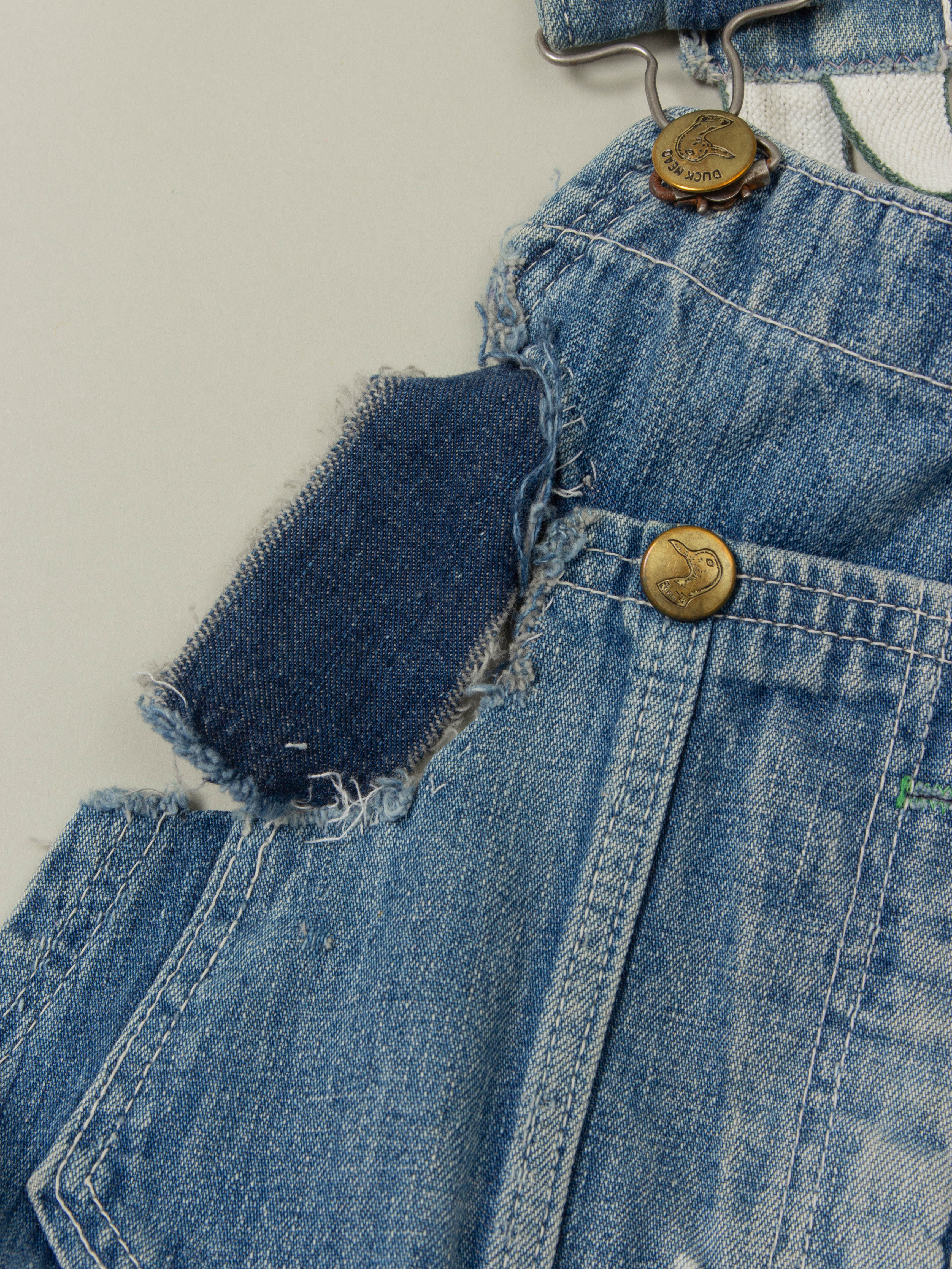 Vtg 1950s Duck Head Denim Overalls (S) - Image 6
