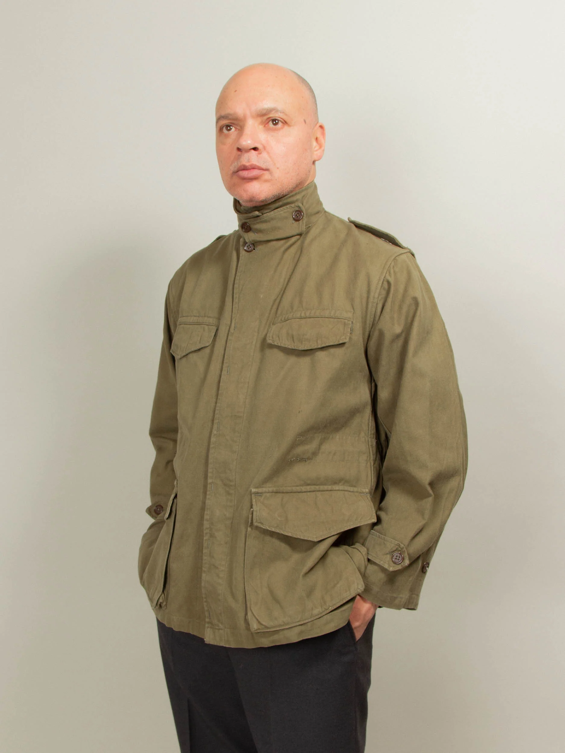 Vtg 1950s French Army M-47 Field Jacket - Image 12