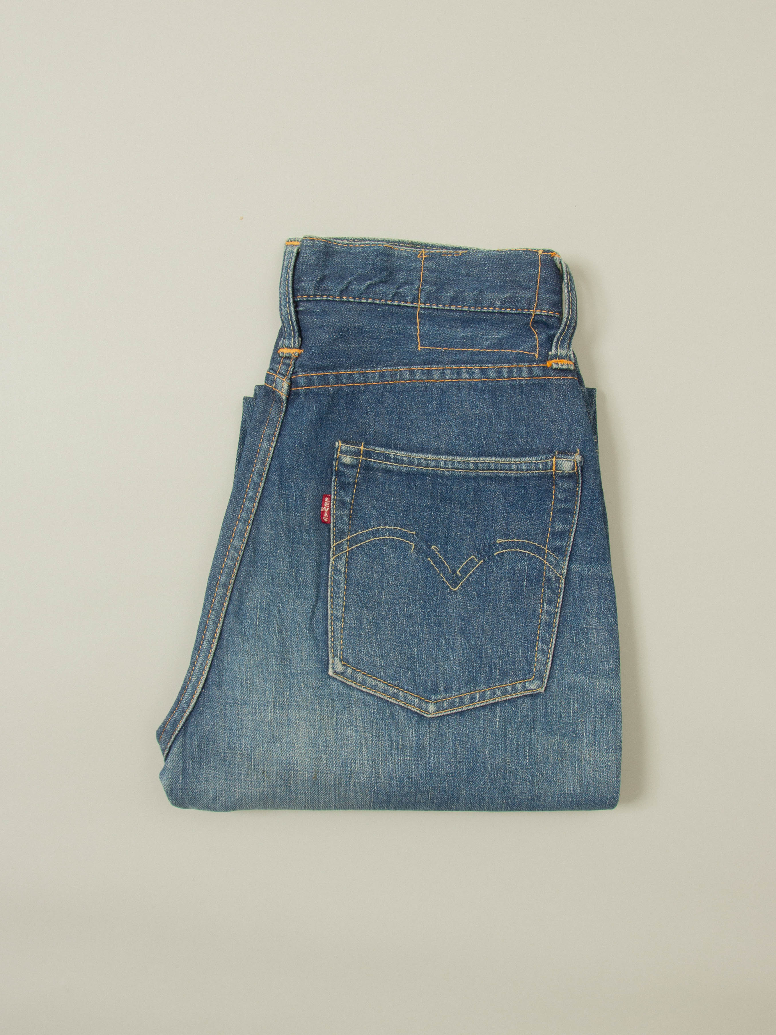 Vtg 1950s 'Lady' Levi's 701 Selvedge Big E Jeans (26x28) - Image 10