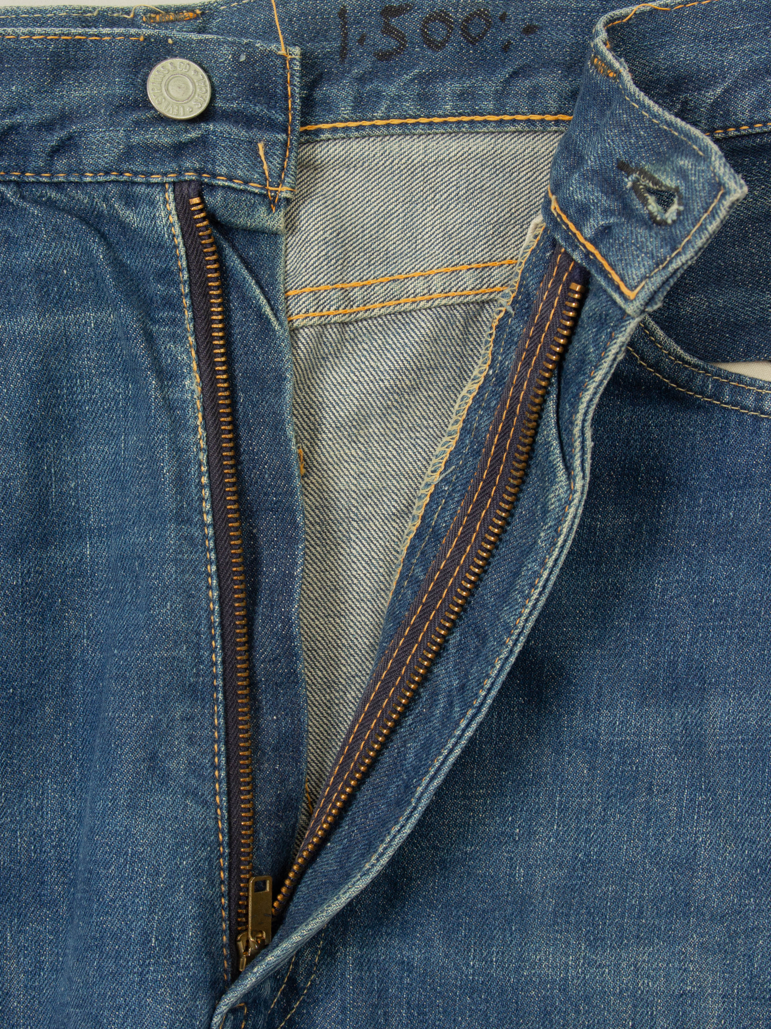 Vtg 1950s 'Lady' Levi's 701 Selvedge Big E Jeans (26x28) - Image 7