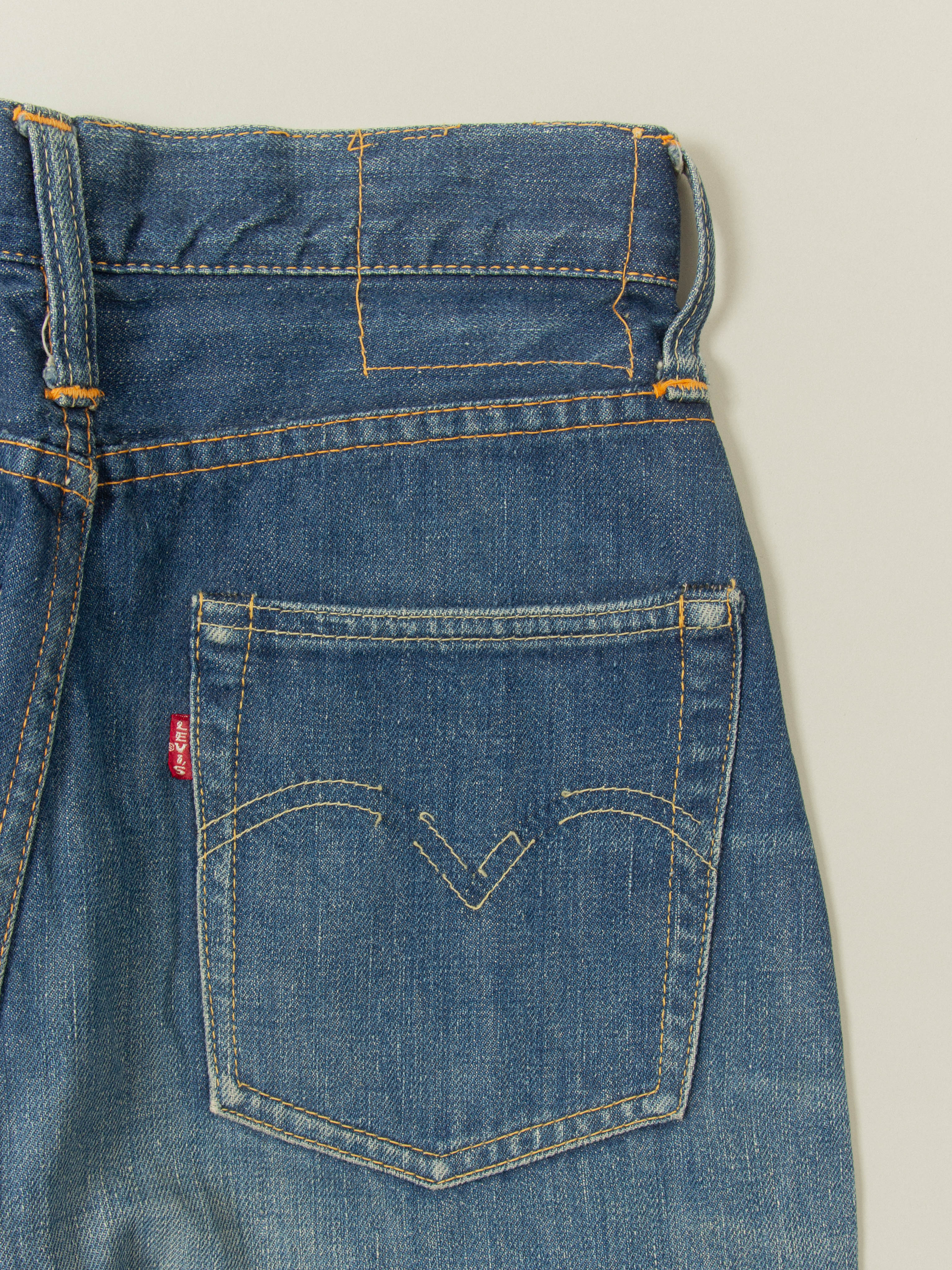 Vtg 1950s 'Lady' Levi's 701 Selvedge Big E Jeans (26x28) - Image 8