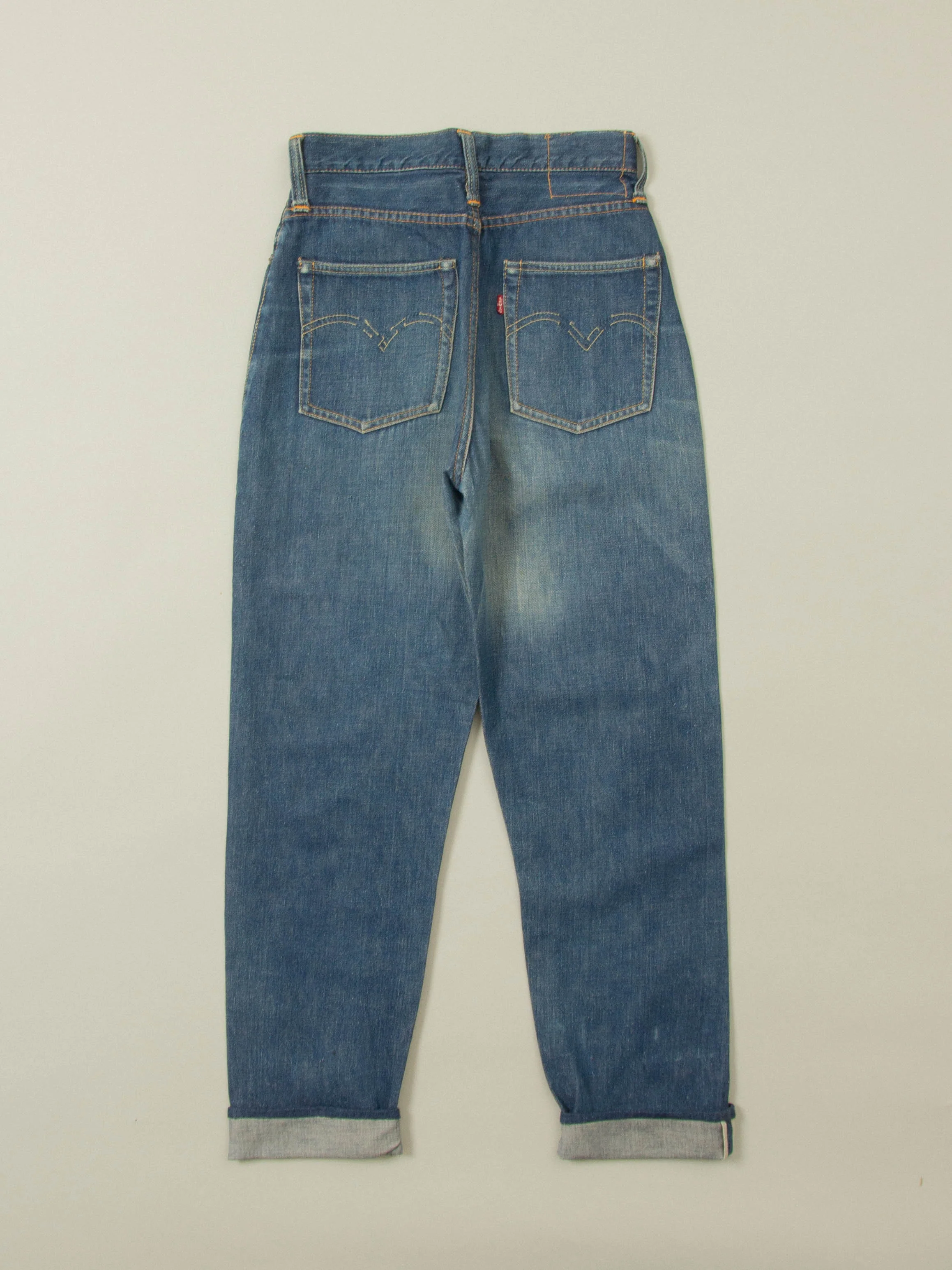 Vtg 1950s 'Lady' Levi's 701 Selvedge Big E Jeans (26x28) - Image 9
