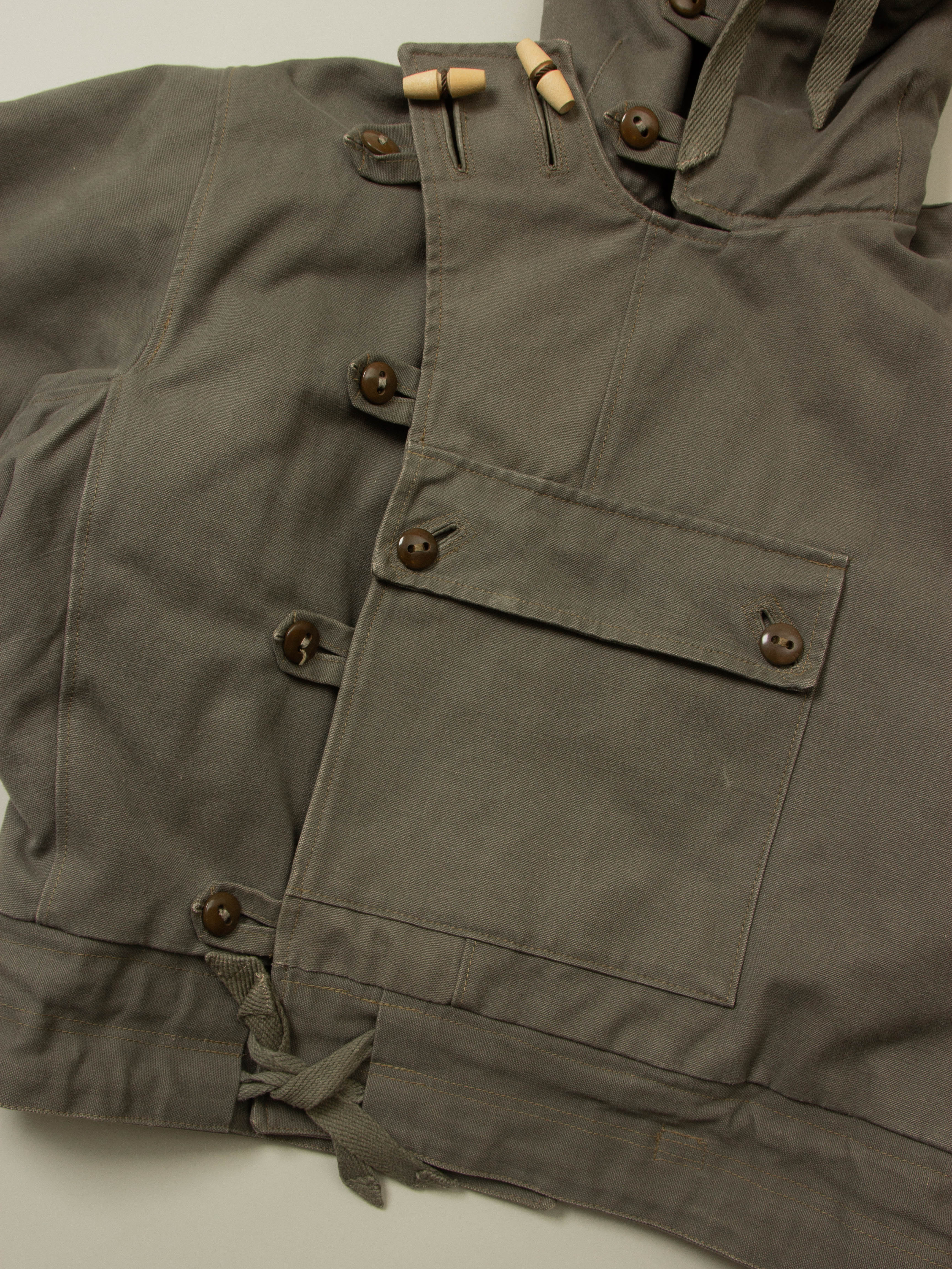 Vtg 1950s Rare Swedish Army Hooded Dispatch Jacket (L) - Image 4