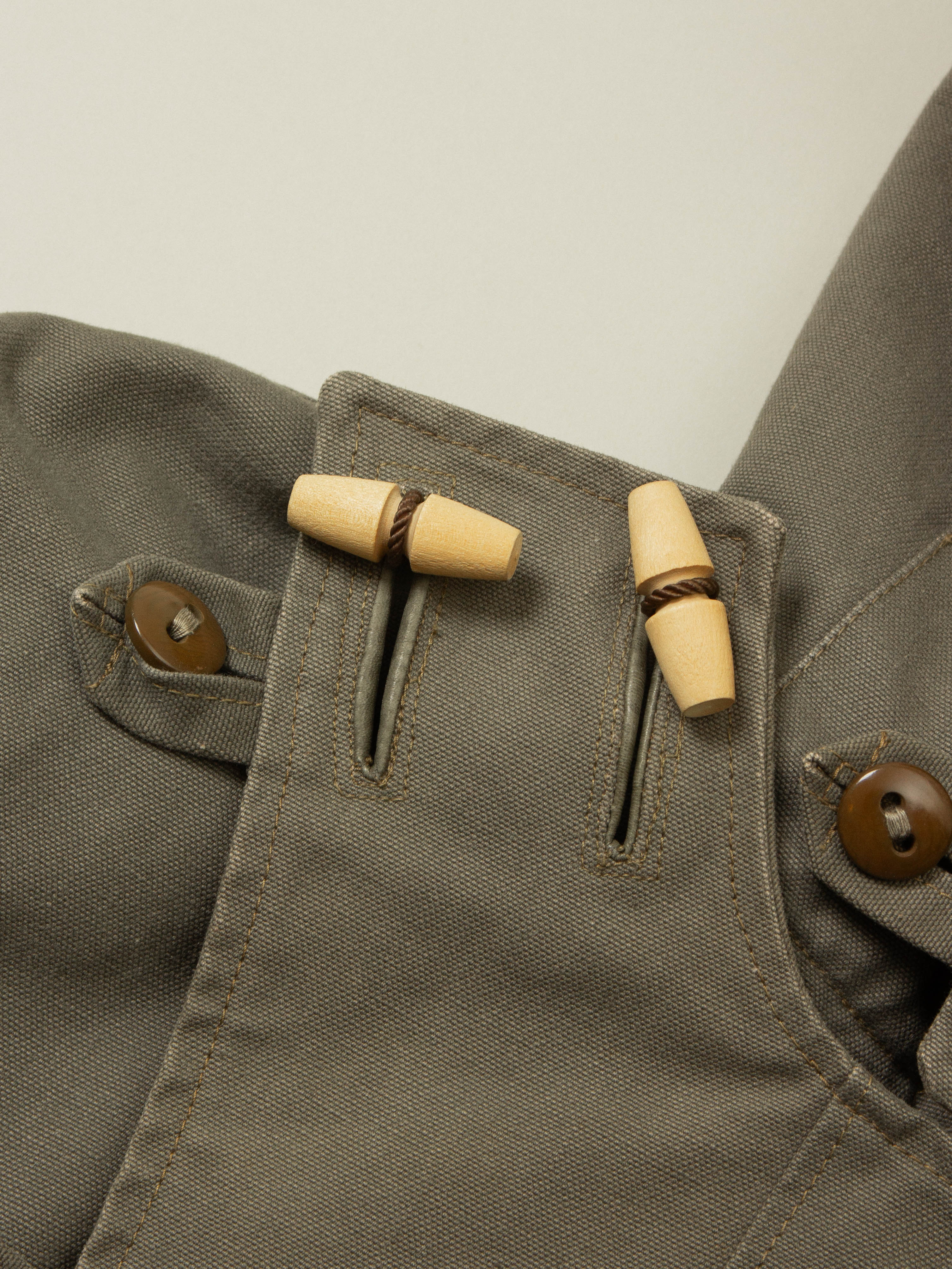 Vtg 1950s Rare Swedish Army Hooded Dispatch Jacket (L) - Image 5