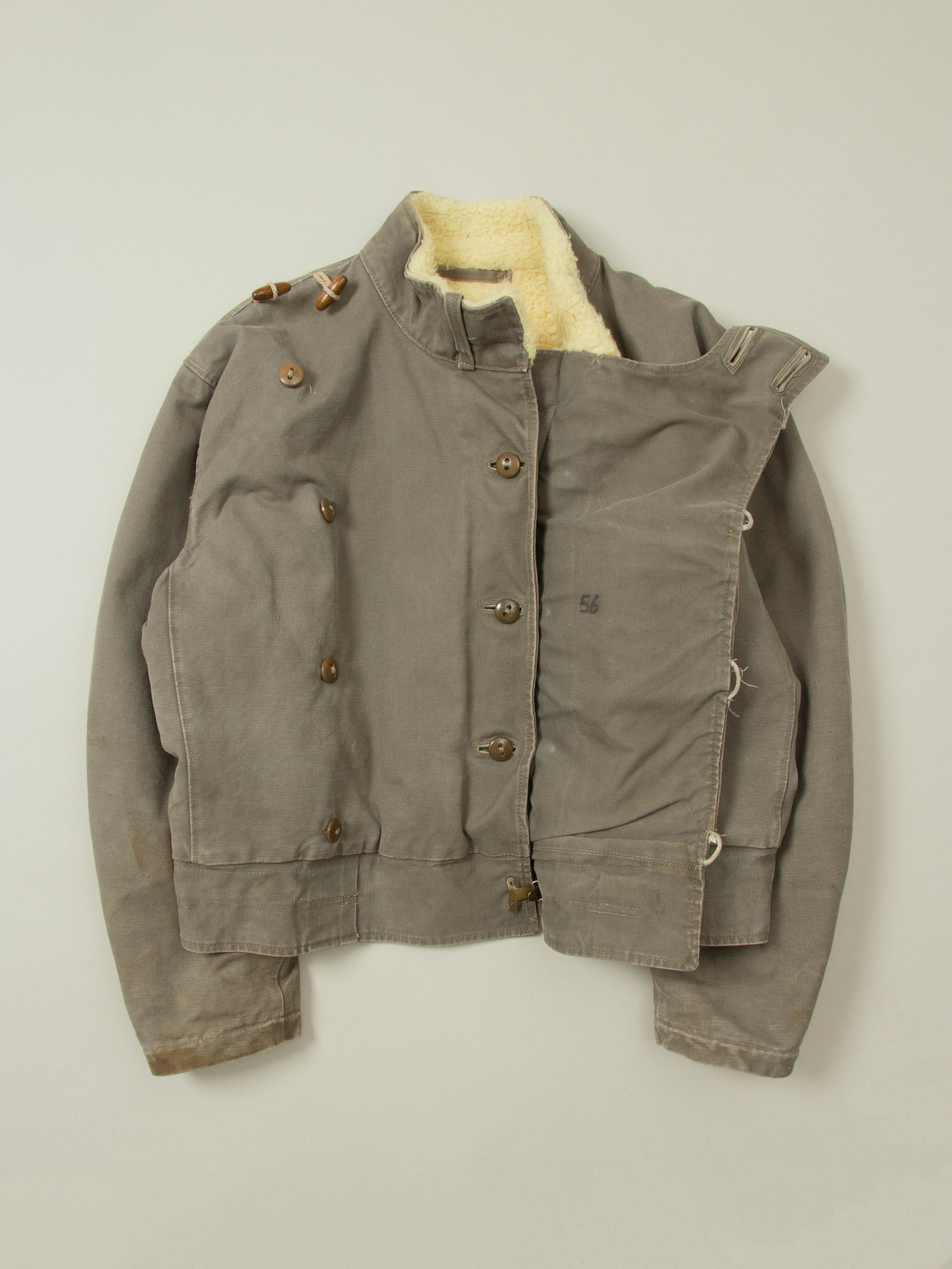 Vtg 1950s Rare Swedish Army Motorcycle Dispatch Jacket (L) - Image 2