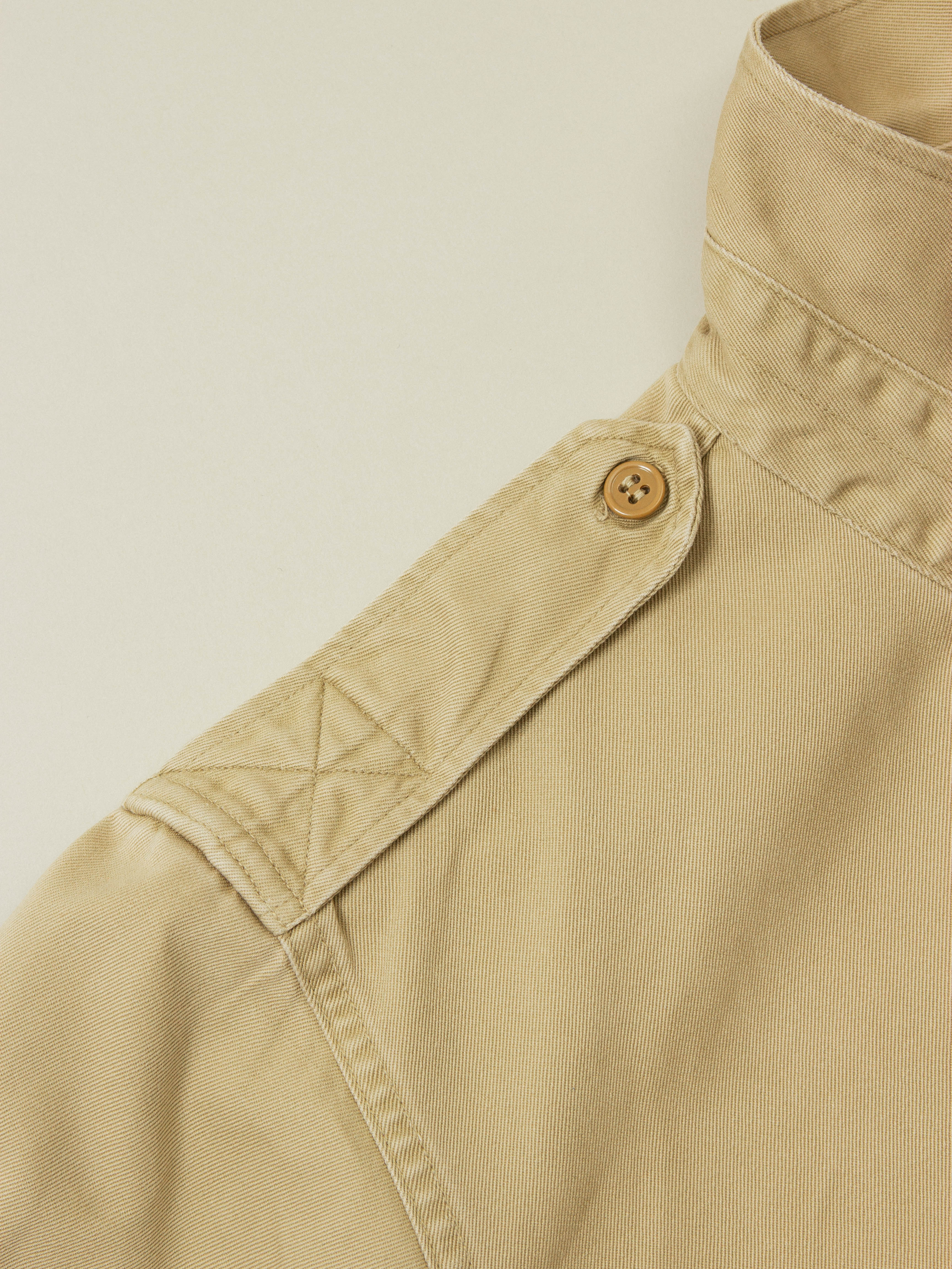 Vtg 1950s US Army Khaki Shirt (S) - Image 5