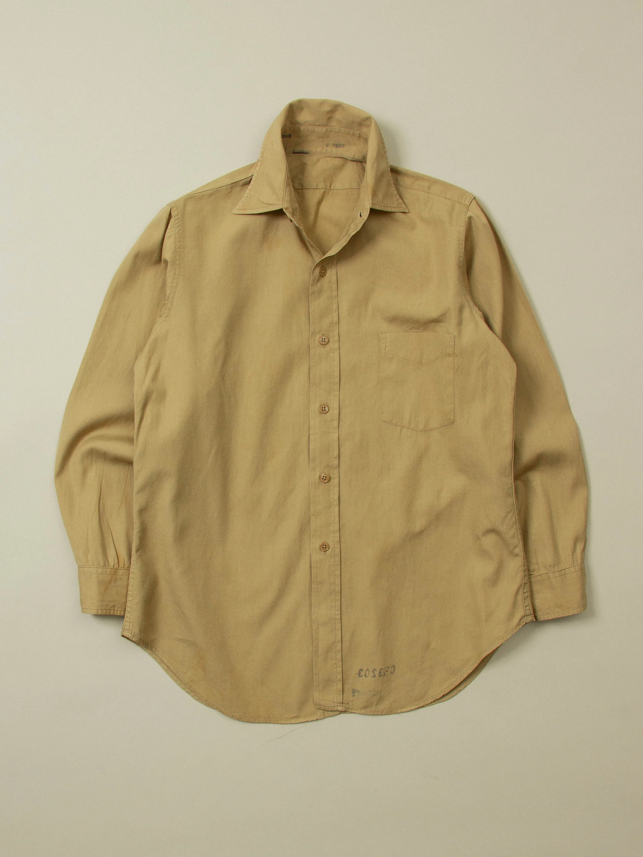 Vtg 1950s US Army Khaki Shirt (S/M)