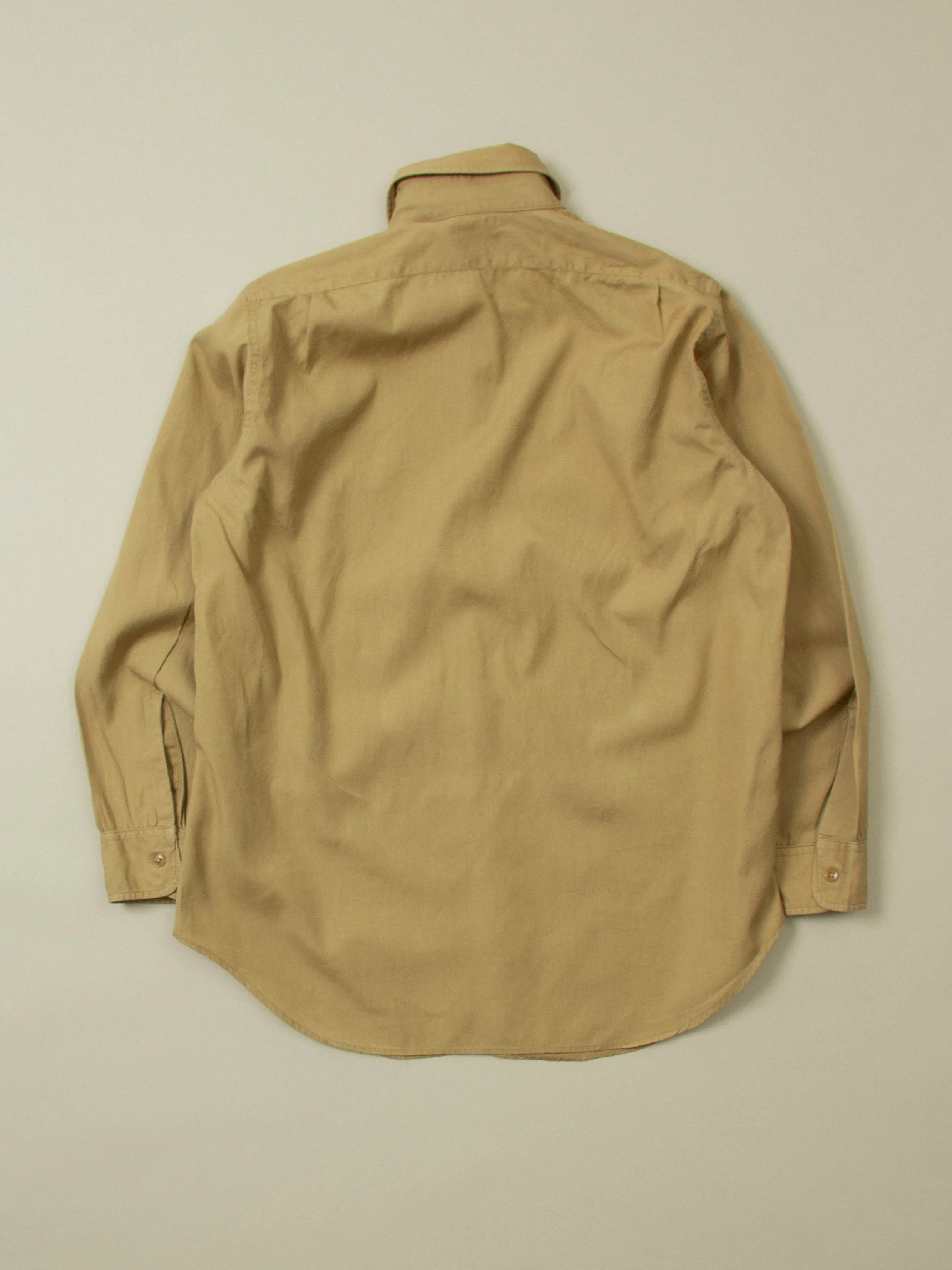 Vtg 1950s US Army Khaki Shirt (S/M) - Image 3