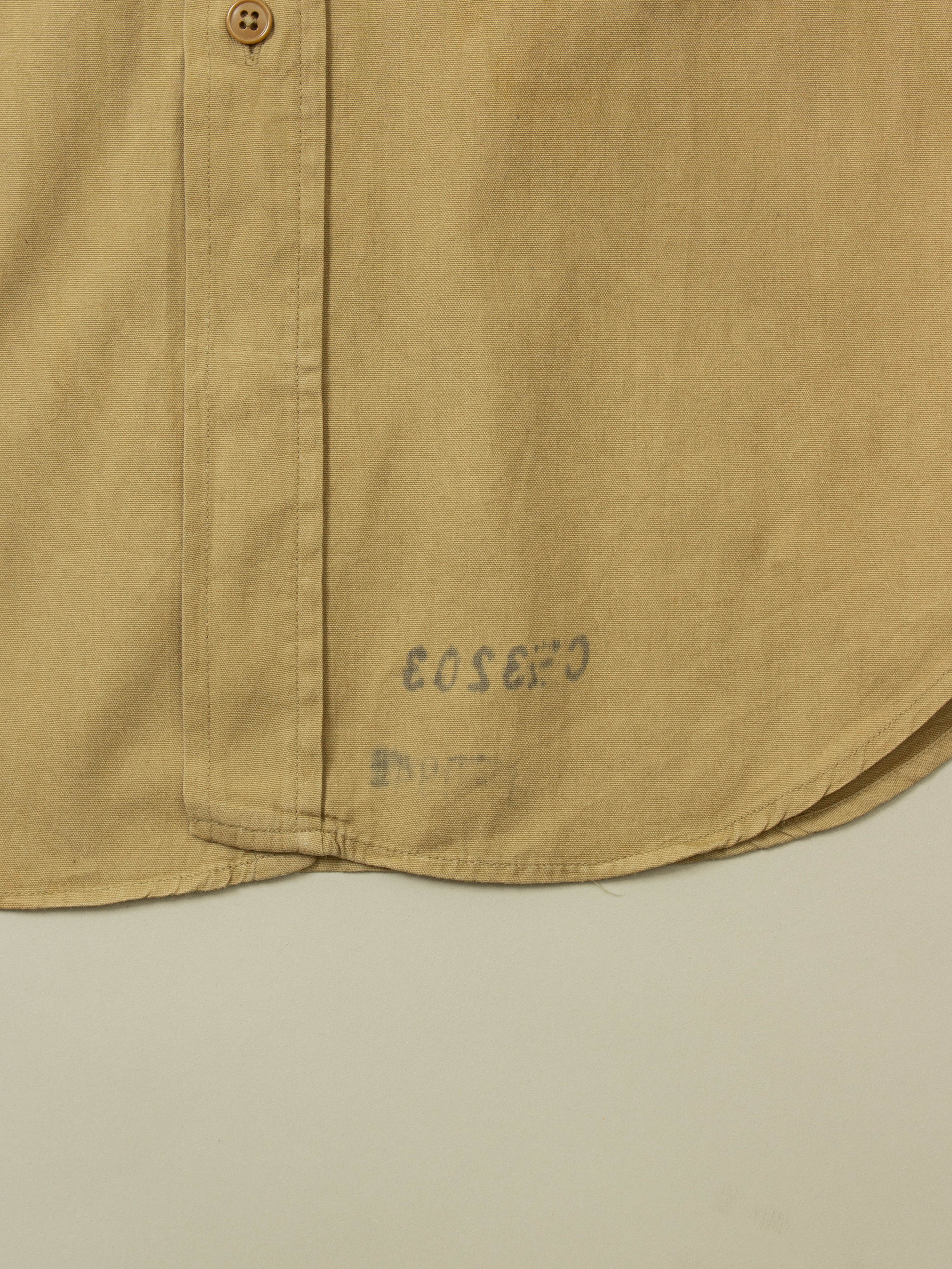 Vtg 1950s US Army Khaki Shirt (S/M) - Image 5