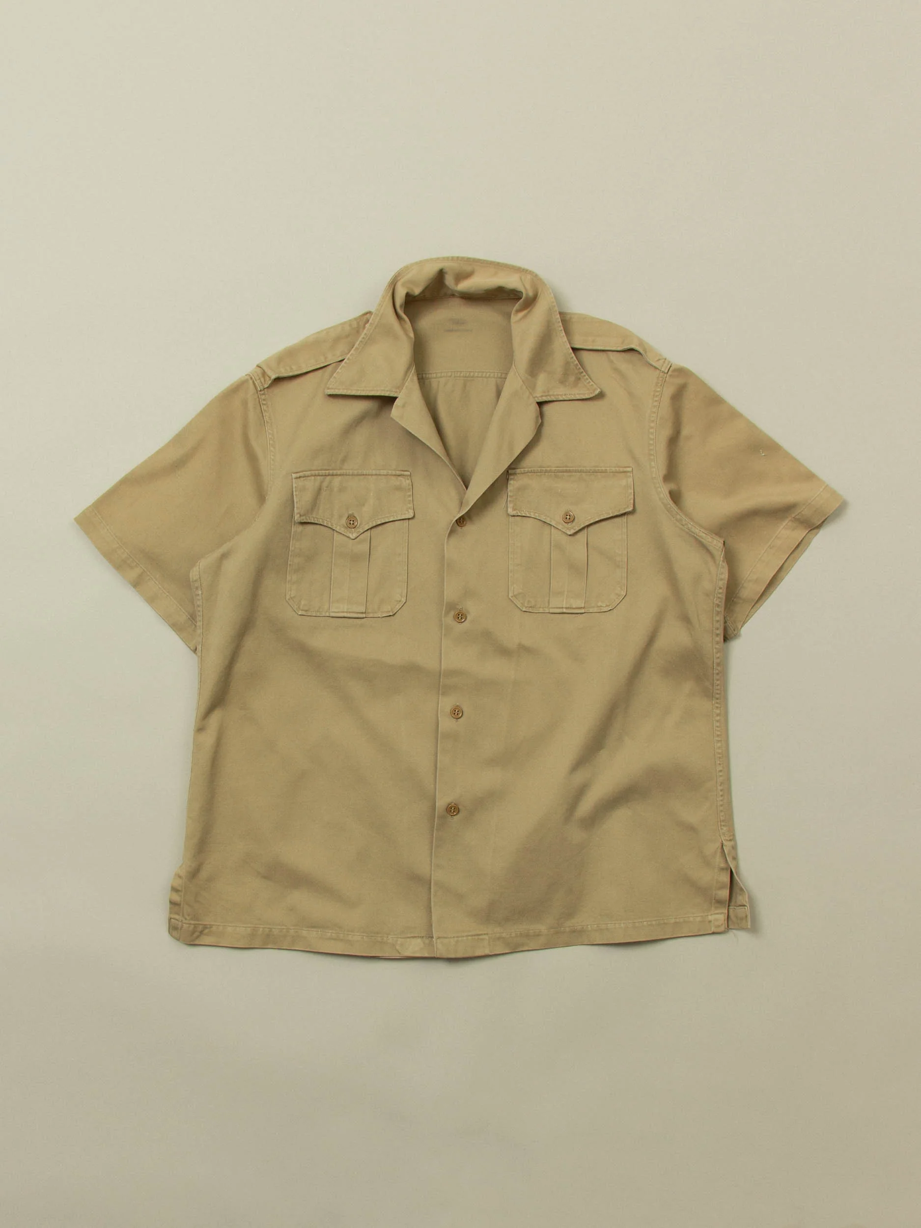 Vtg 1950s US Army Short-Sleeve Officer Shirt (L)