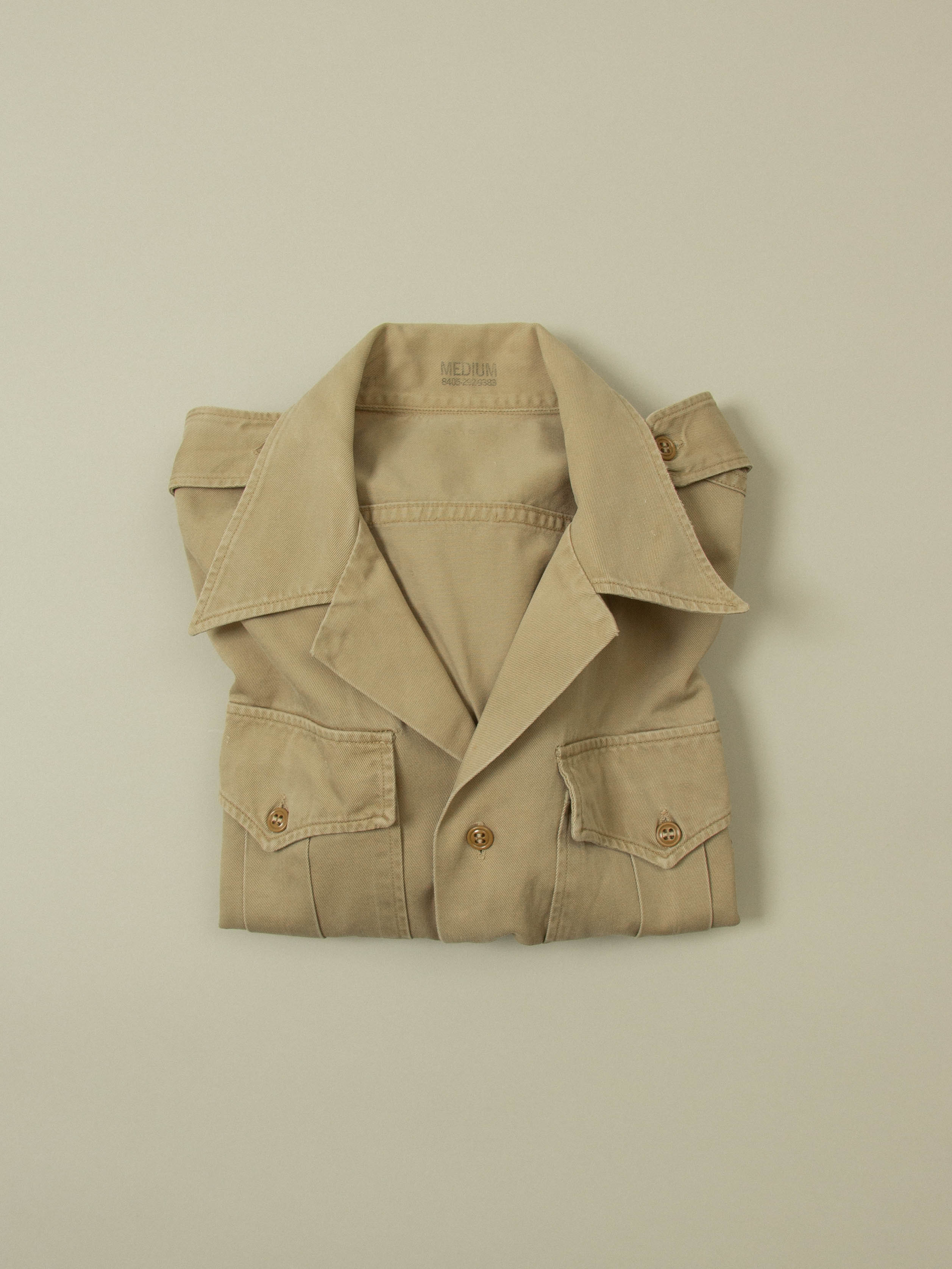Vtg 1950s US Army Short Sleeve Officer Shirt (M) - Image 2