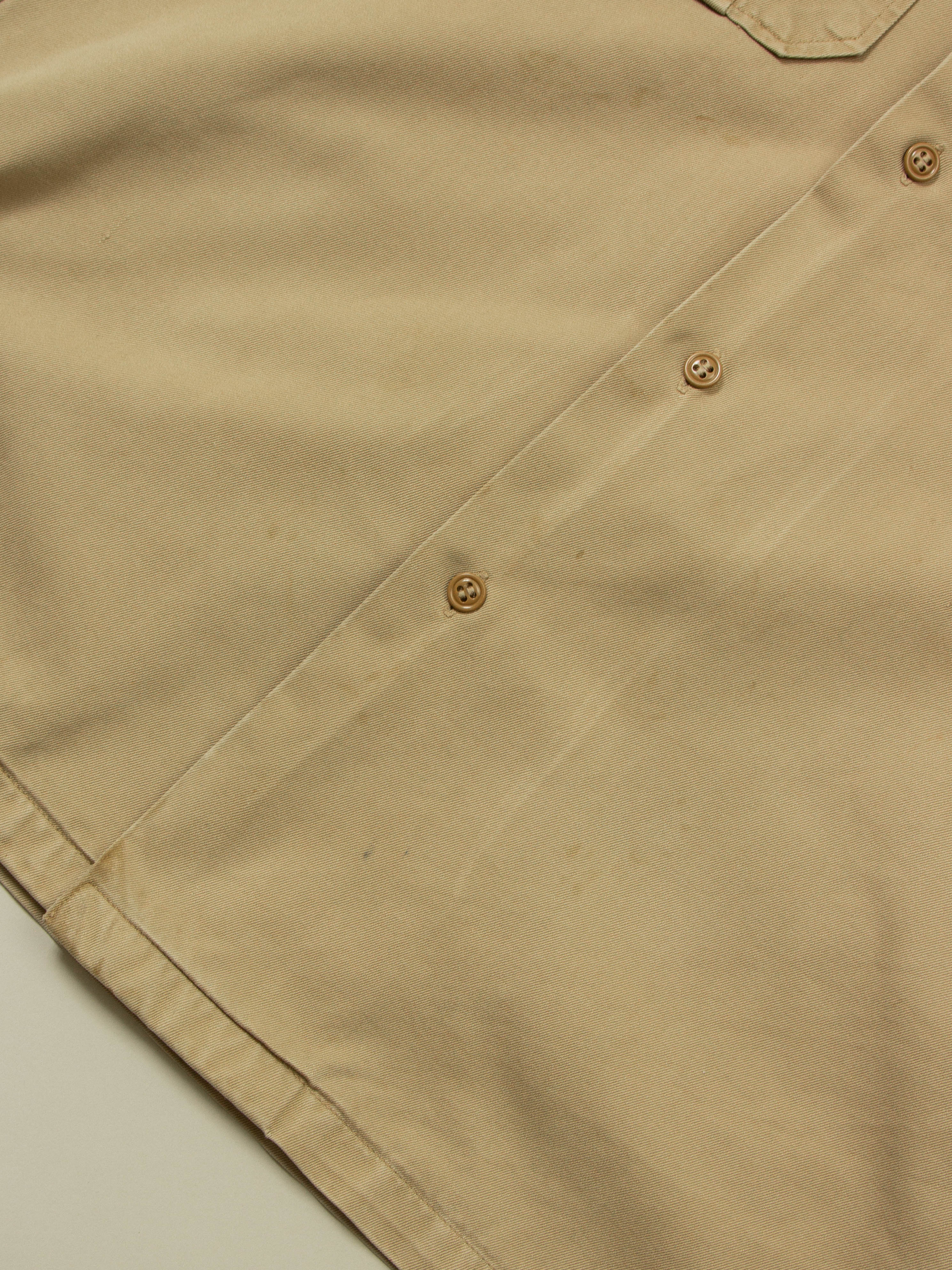 Vtg 1950s US Army Short Sleeve Officer Shirt (M) - Image 4