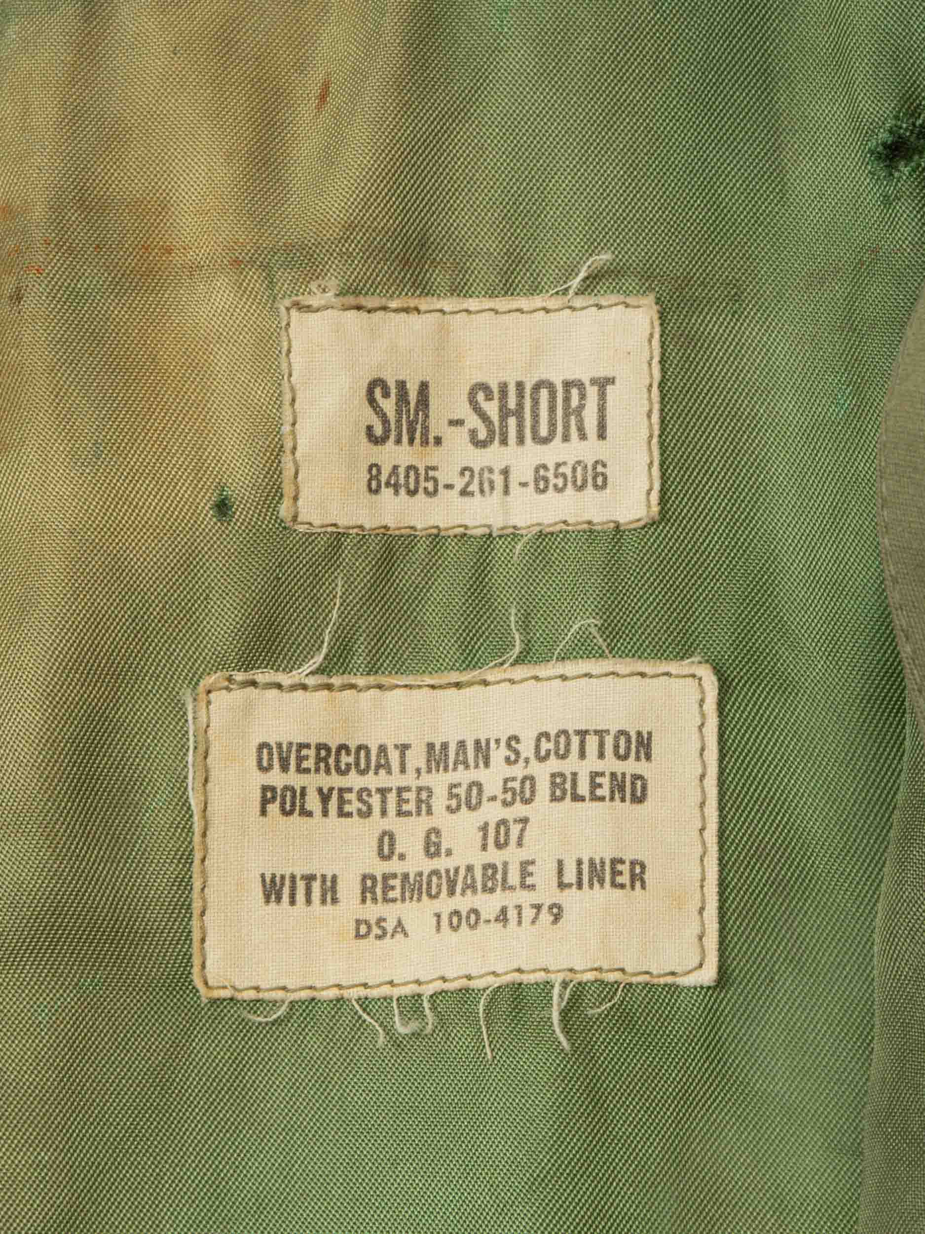 Vtg 1950s US Army Trench Coat w/ Removable Liner (S-Short) - Image 3