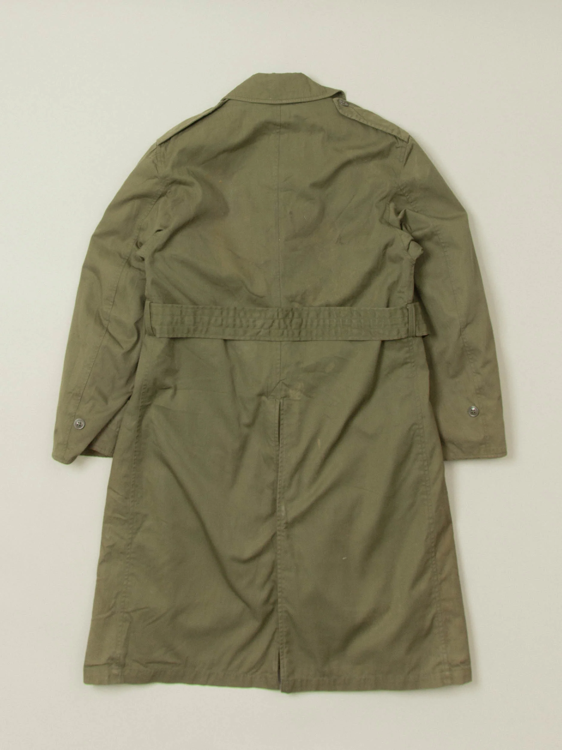 Vtg 1950s US Army Trench Coat w/ Removable Liner (S-Short) - Image 9